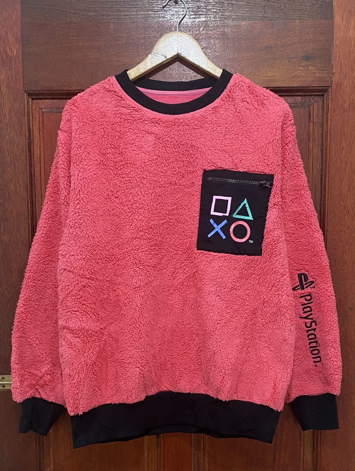 GU × Japanese Brand × Playstation GU x Sony PlayStation Sherpa Fleece Pullover Sweatshirts Size US XL / EU 56 / 4 - 1 Thumbnail