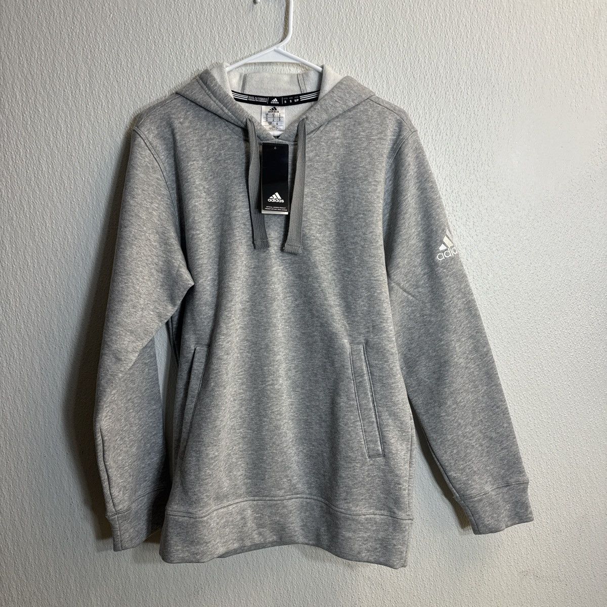 Adidas Grey adidas drawstring hoodie size small Size US S / EU 44-46 / 1 - 1 Thumbnail