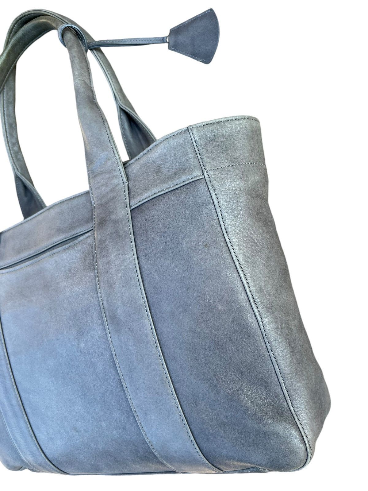 Leather Vintage Aniary Japan Fade Patina Leather Tote Bag Size ONE SIZE - 6 Thumbnail