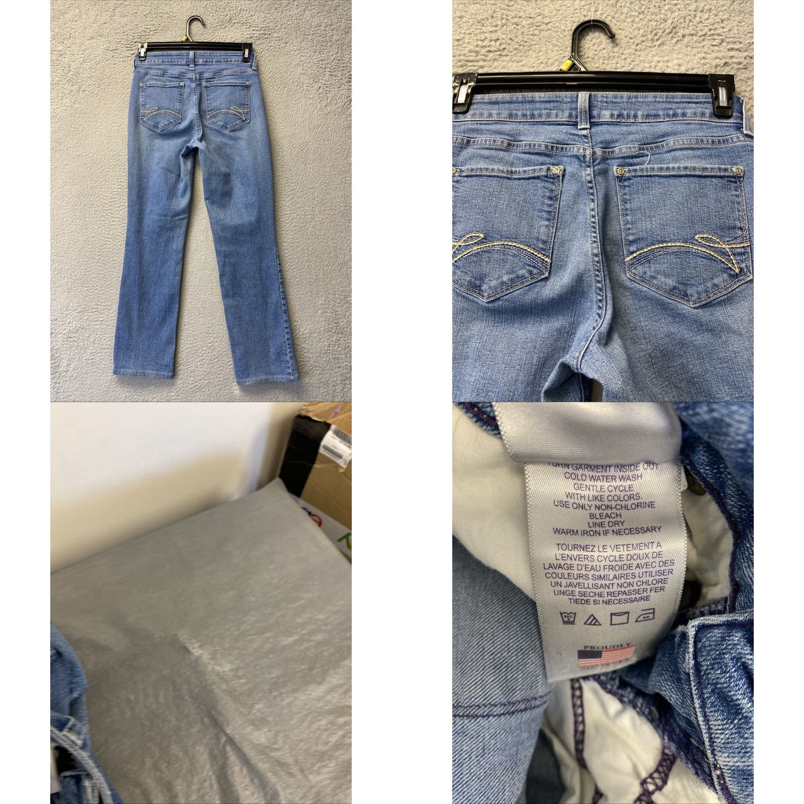 NYDJ NYDJ Jeans Women 6 Straight Denim 5-Pocket Slimming Mid Rise Blue Vintage City 29in Inseam Womens Regular Fit Size 28" / US 6 / IT 42 - 8 Thumbnail