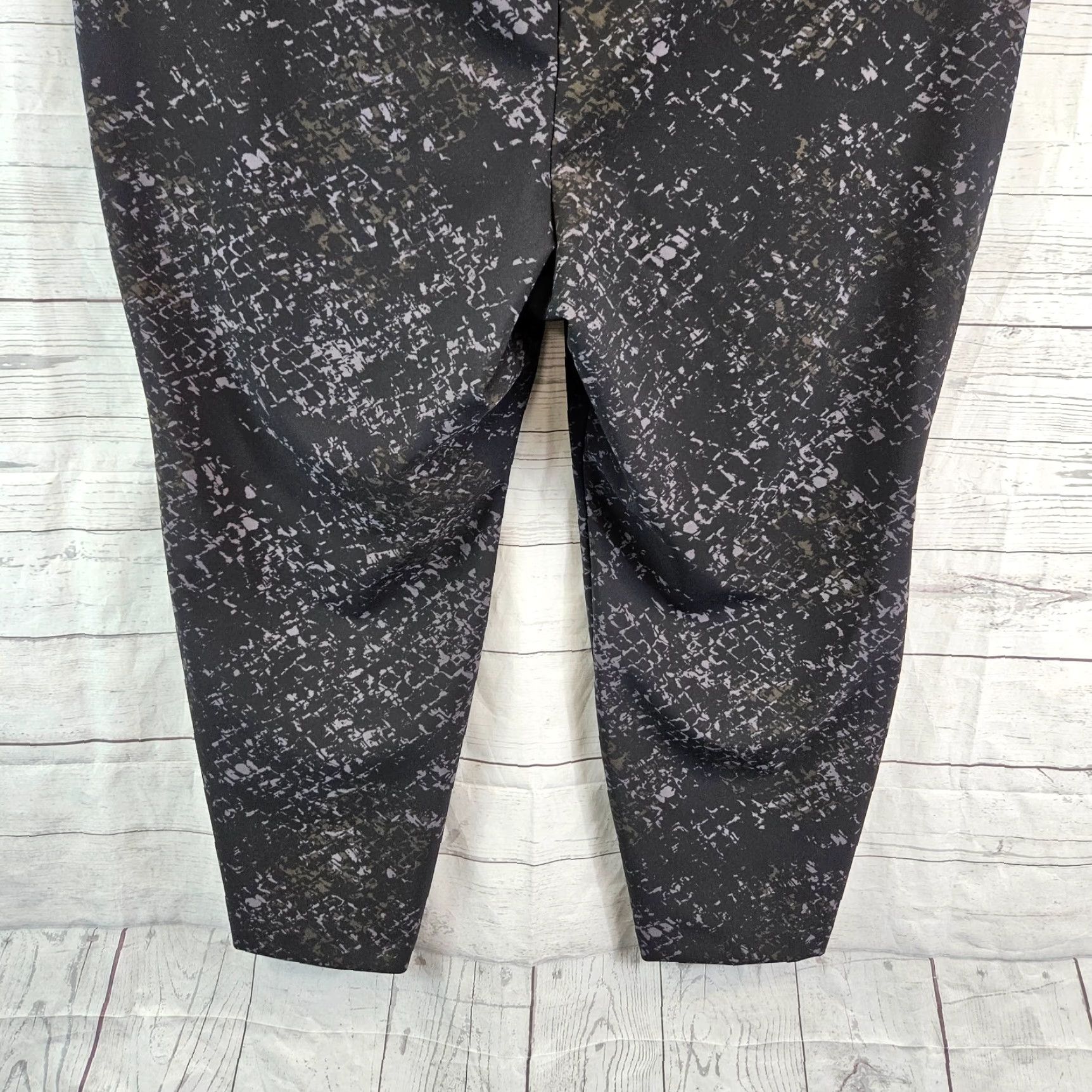 Vintage Lane Bryant Womens Pants Cropped Pull On Pocket Nylon Spandex Black Gray Size 28 Size 28" / US 6 / IT 42 - 5 Thumbnail