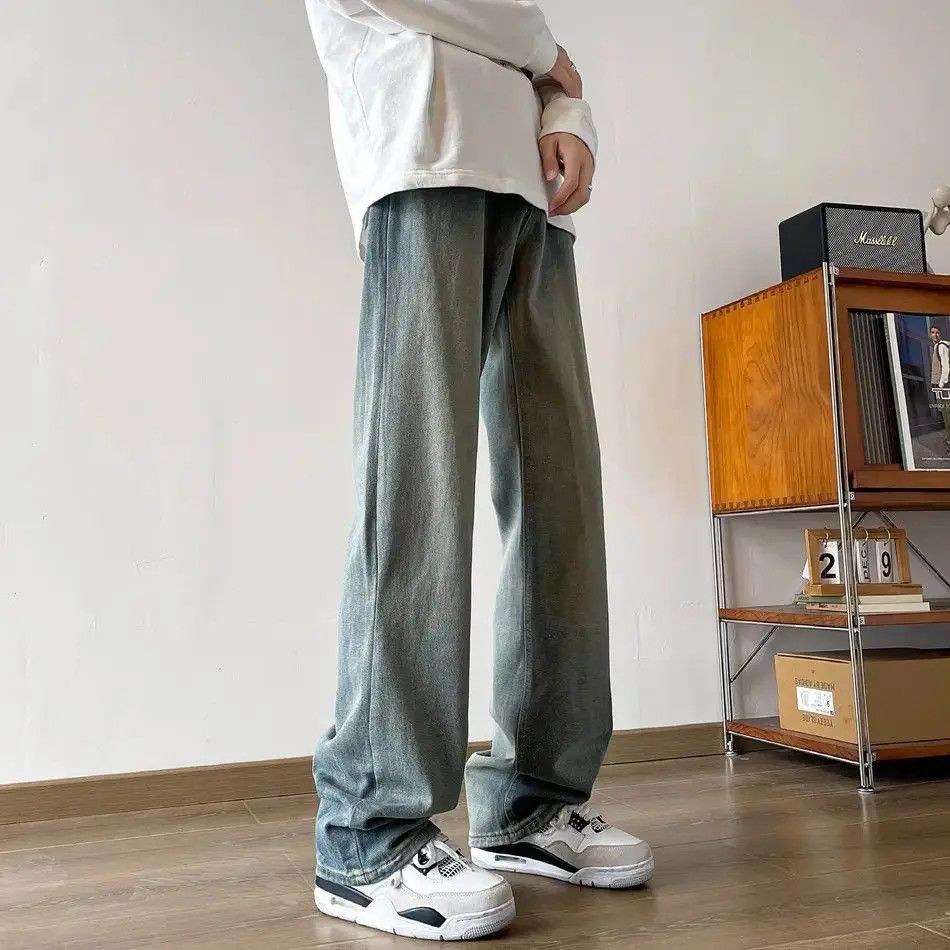 Japanese Brand Retro loose straight leg micro flared jeans Size US 32 / EU 48 - 5 Thumbnail
