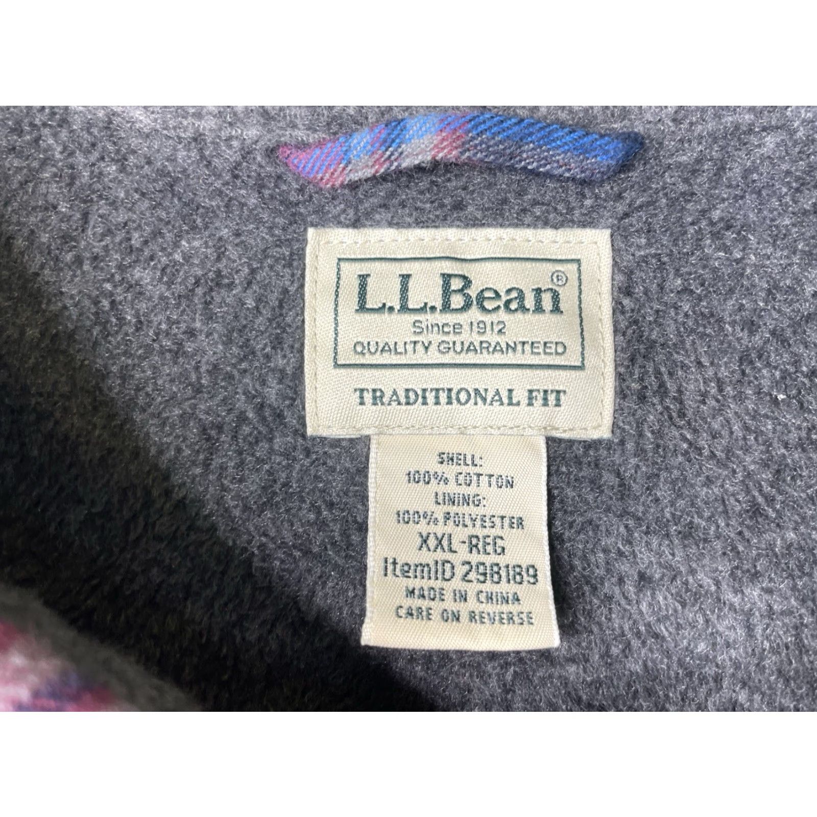 Vintage LL Bean Fleece Lined Flannel Shirt Shacket Mens 2XL Plaid Button-Up Casual Workwear Long Sleeve Size US XXL / EU 58 / 5 - 3 Thumbnail