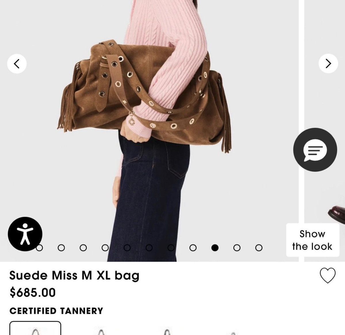 Maje Maje Paris Brown Suede Bag with Leather Straps Size ONE SIZE - 2 Thumbnail