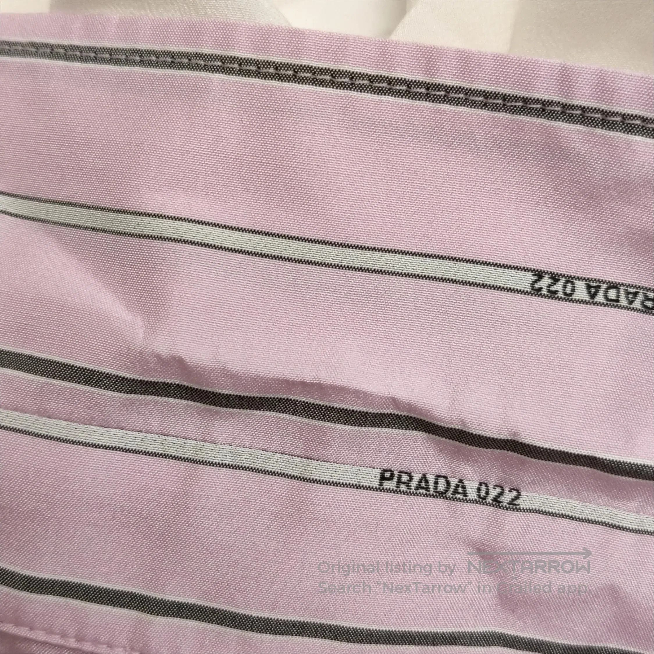 Prada Prada Striped Silk Collar Dress in Pink . Size S / US 4 / IT 40 - 9 Thumbnail
