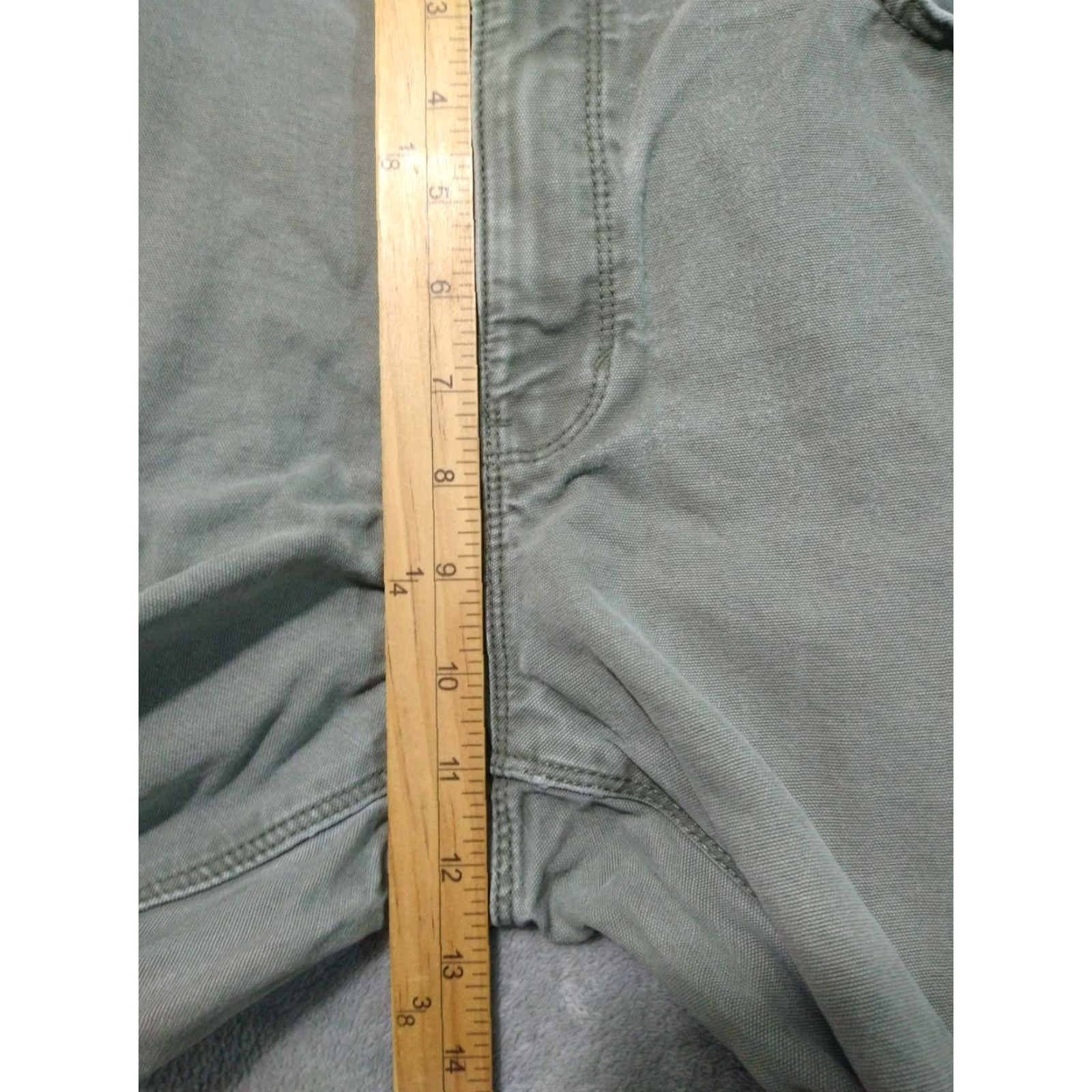 Eddie Bauer Eddie Bauer Pants Mens 38x30 Green Duck Canvas Utility Outdoor Workwear Casual Pants 5-Pocket Straight Rise Mid Green Mens Size US 38 / EU 54 - 4 Thumbnail