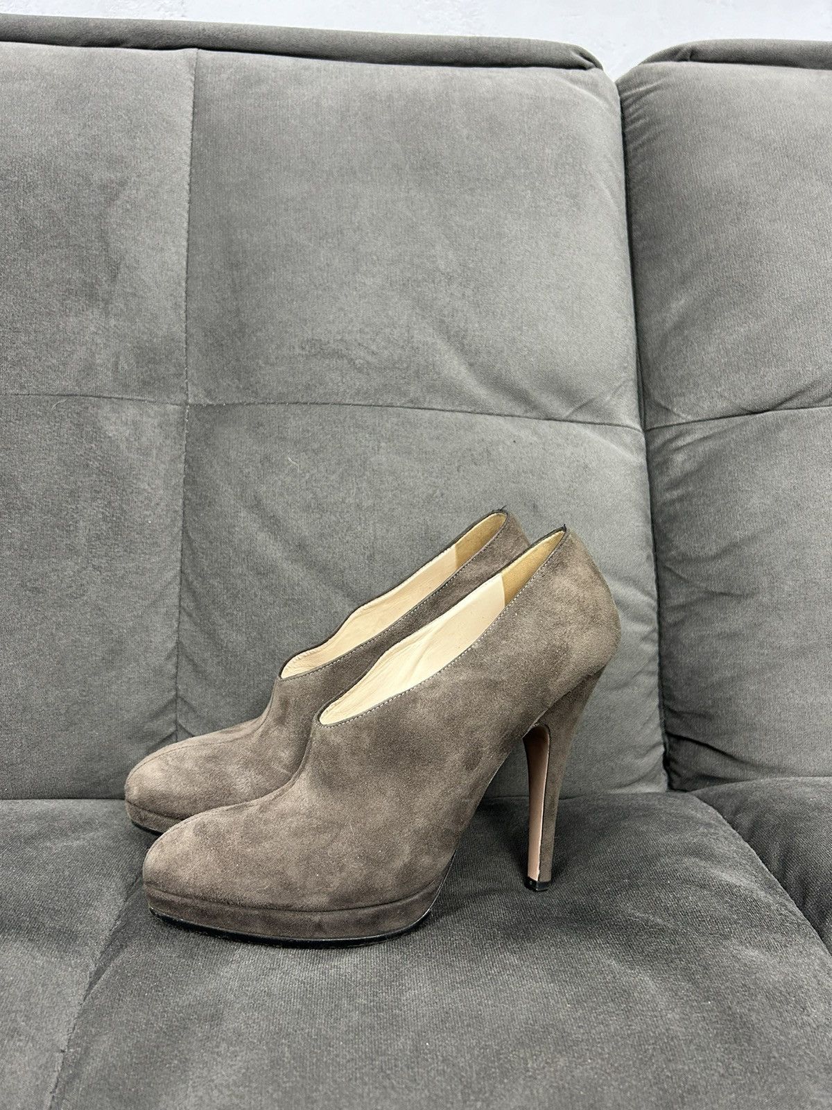 Prada Prada Luxury Brown Suede Ankle Boots High Heels Size US 6 / IT 36 - 5 Thumbnail