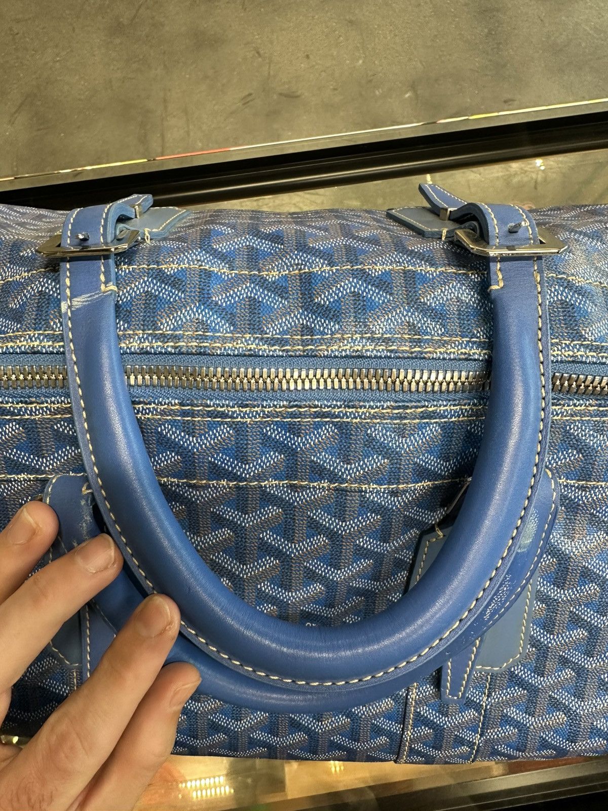 Goyard Goyard Croisiere 40 Duffle Bag Blue Size ONE SIZE - 4 Thumbnail