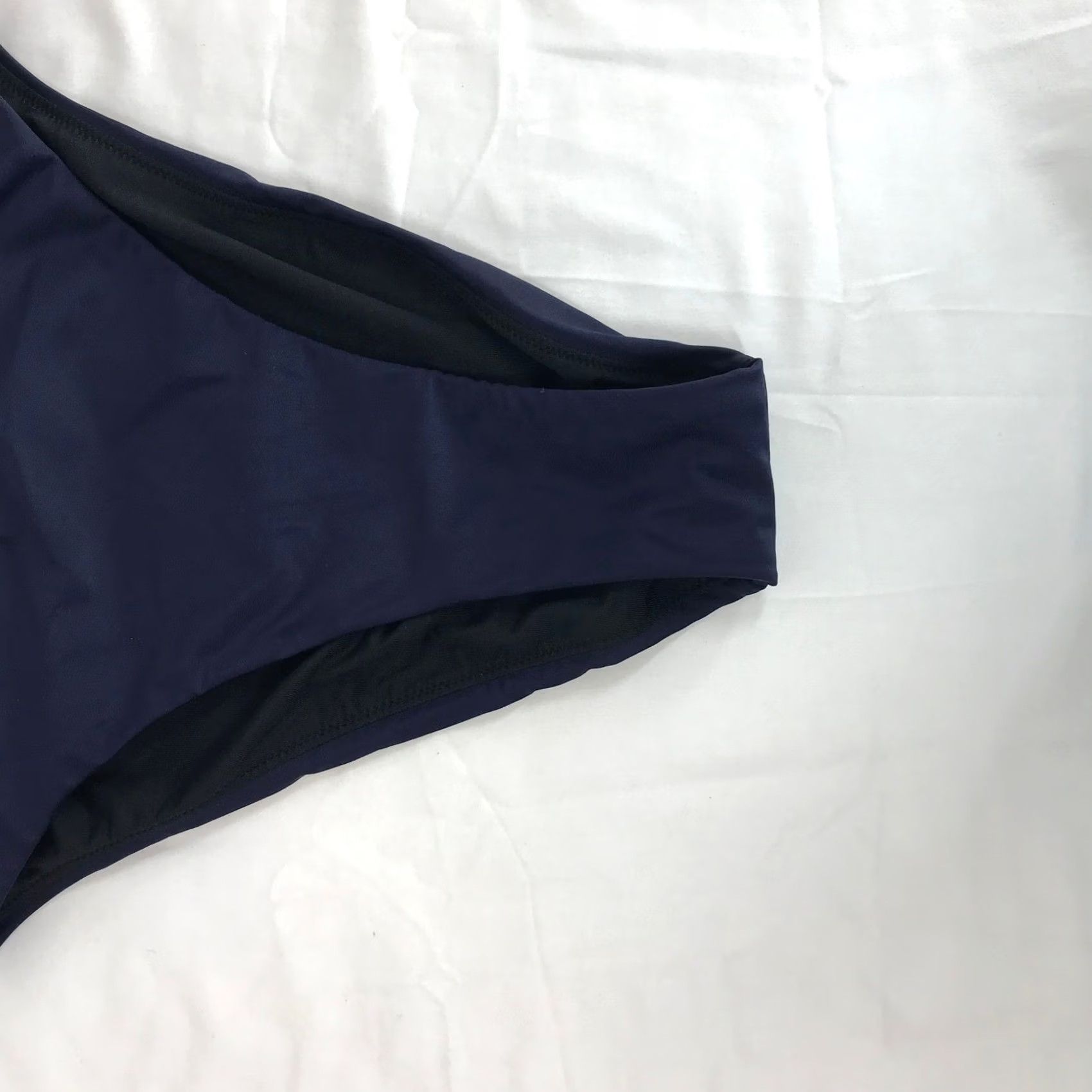J.Crew VINTAGE? No — J.Crew Re-imagined High-Waisted Bikini Bottom Navy Blue XS Sustainable Swimwear Size 26" / US 2 / IT 38 - 3 Thumbnail