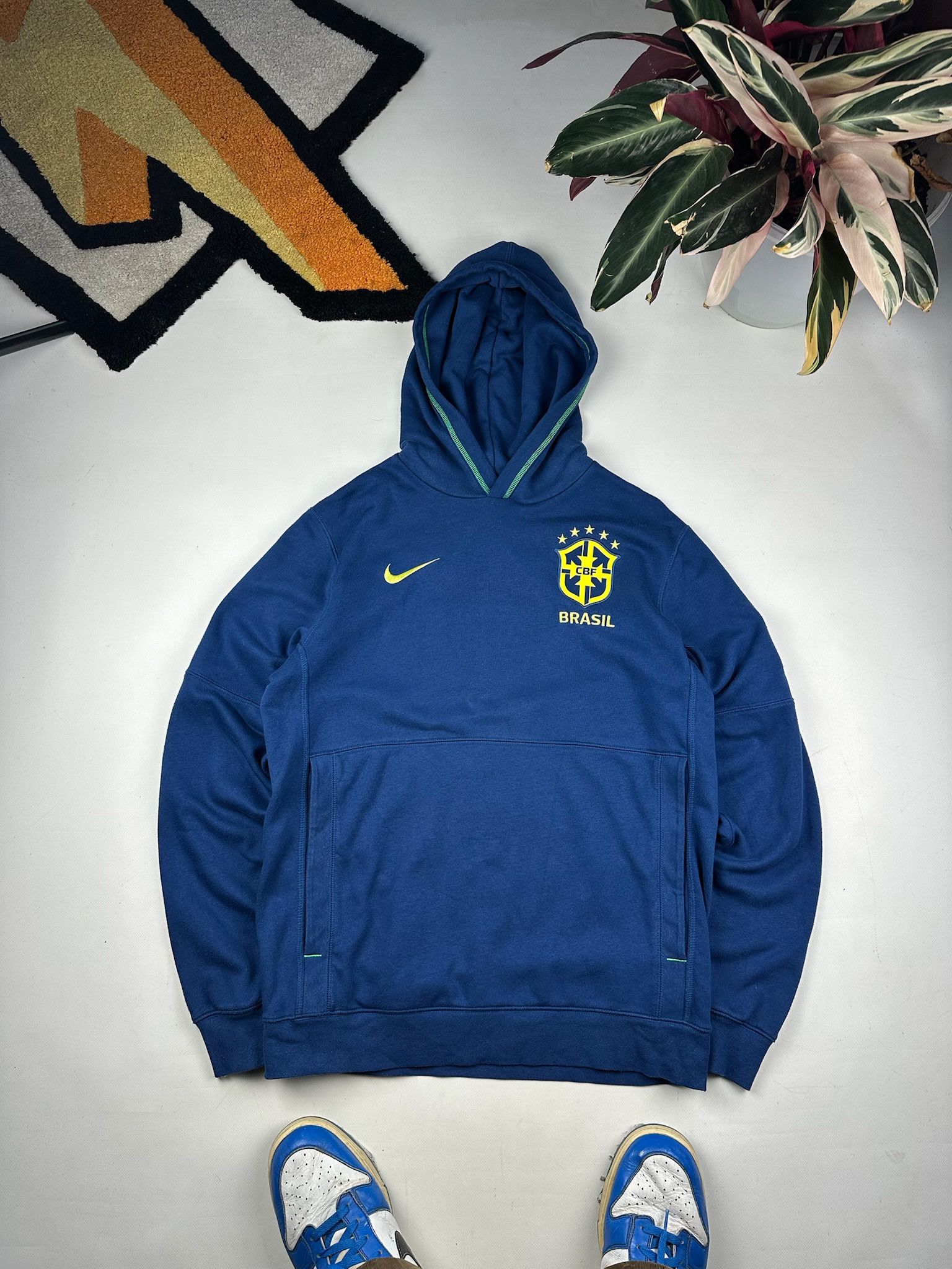 Nike Nike Brasil Vintage Fleece Y2K Hoodie S Soccer Size US M / EU 48-50 / 2 - 9 Thumbnail