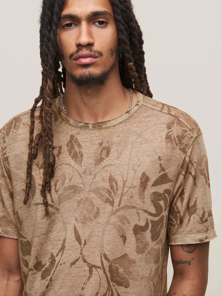 John Varvatos Barrow Fading Floral Burnout Crew. Small Size US S / EU 44-46 / 1 - 3 Thumbnail