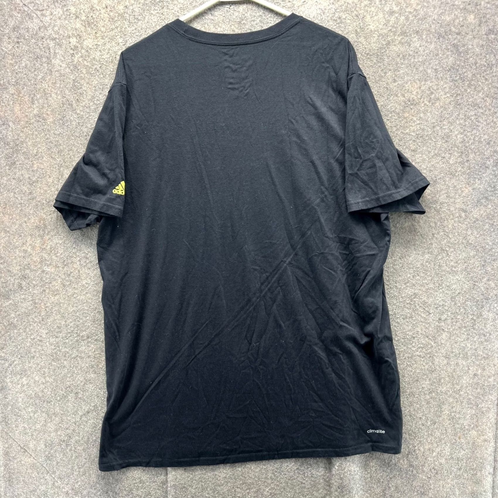 Adidas Adidas Shirt Mens 2X Black Crewneck The Go Tee Performance Cotton Size US XXL / EU 58 / 5 - 2 Thumbnail