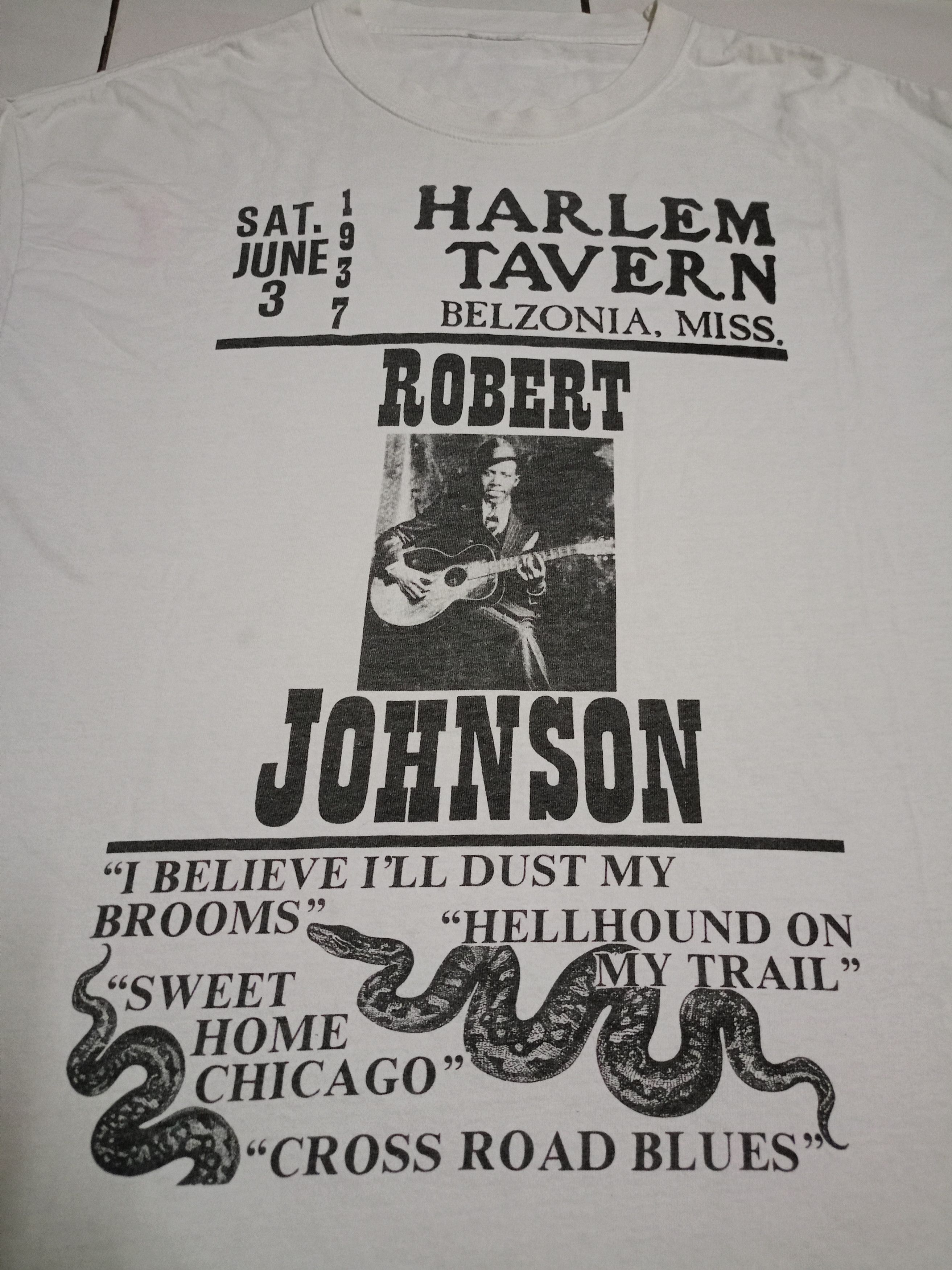 Vintage Vintage rare 00s Robert Johnson t shirt Size US XL / EU 56 / 4 - 2 Thumbnail