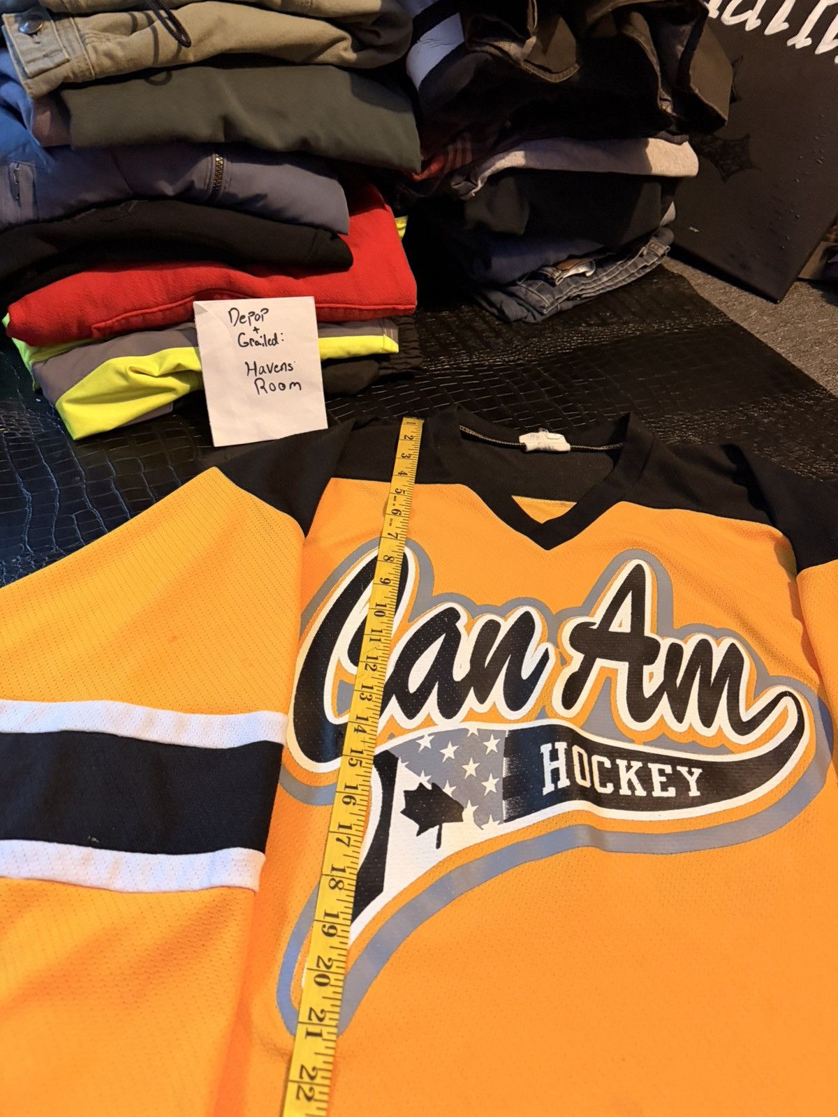 Vintage Can‑Am Hockey Jersey – Yellow/Black – ProJoy Size US XL / EU 56 / 4 - 1 Thumbnail