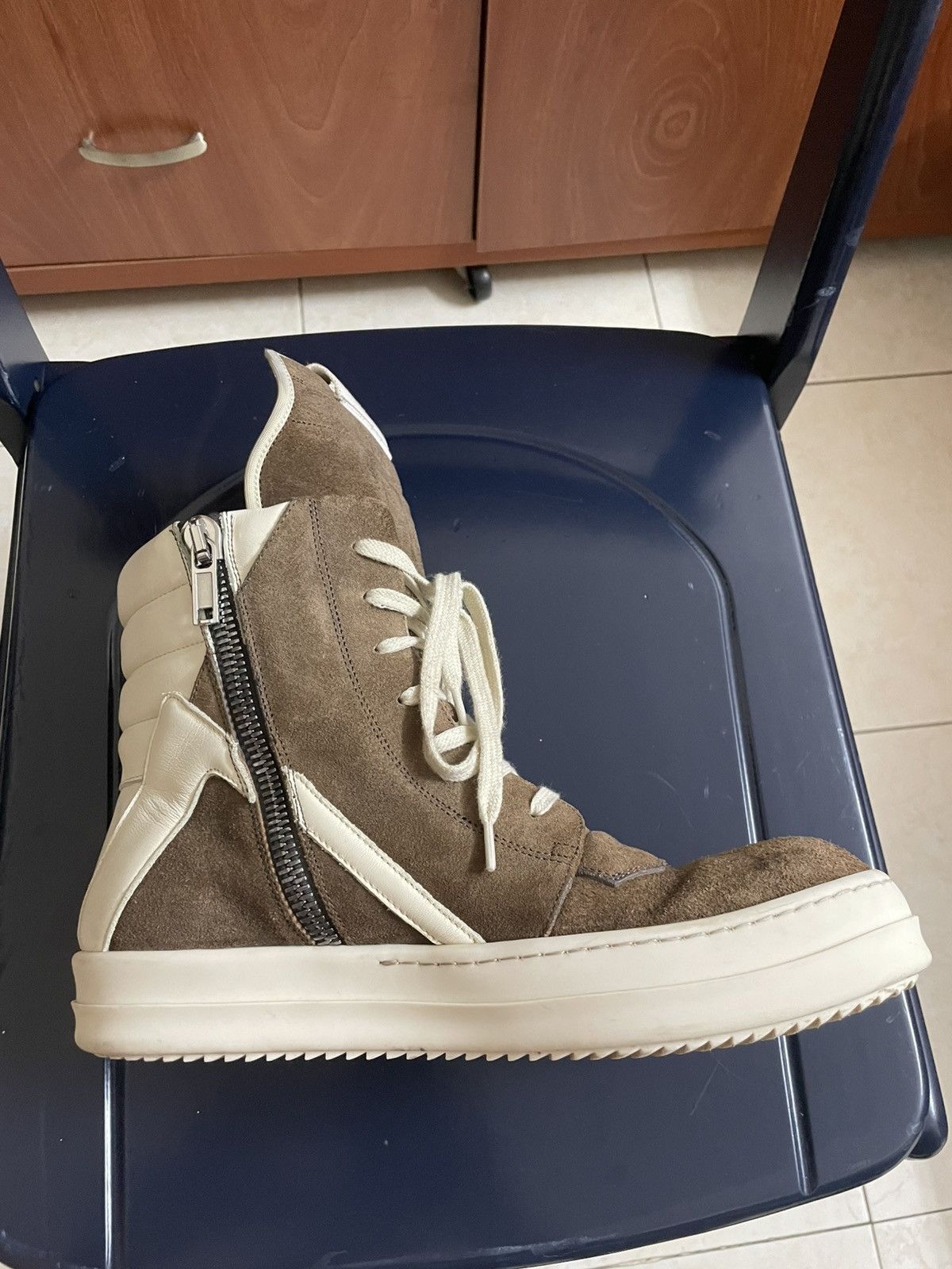 Rick Owens SS19 Rick Owens geobasket in brown suede Size US 8.5 / EU 41-42 - 14 Thumbnail