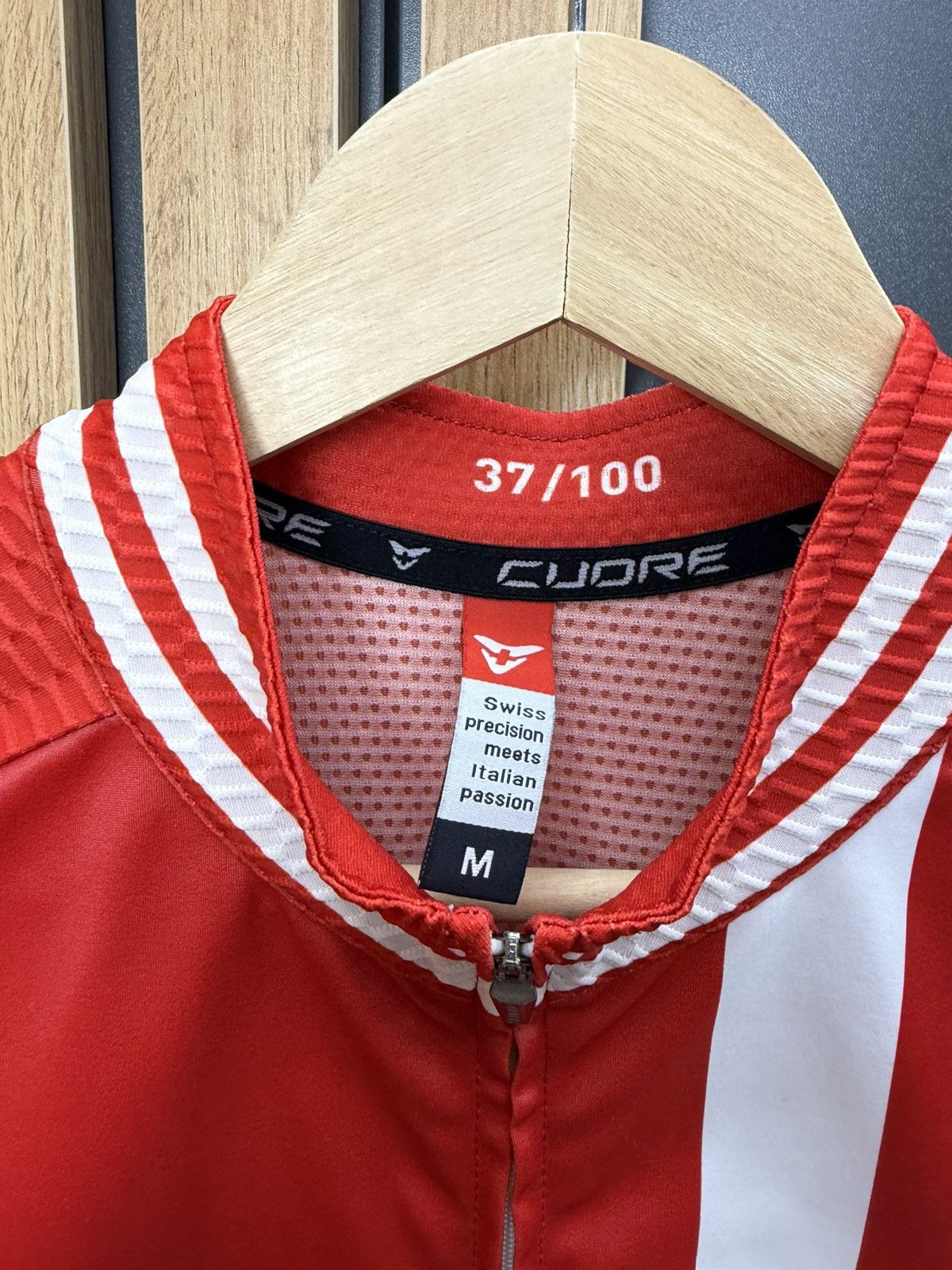Other Cuore Cycling Jersey Ride With Passion Red White Full Zip M Size US M / EU 48-50 / 2 - 3 Thumbnail