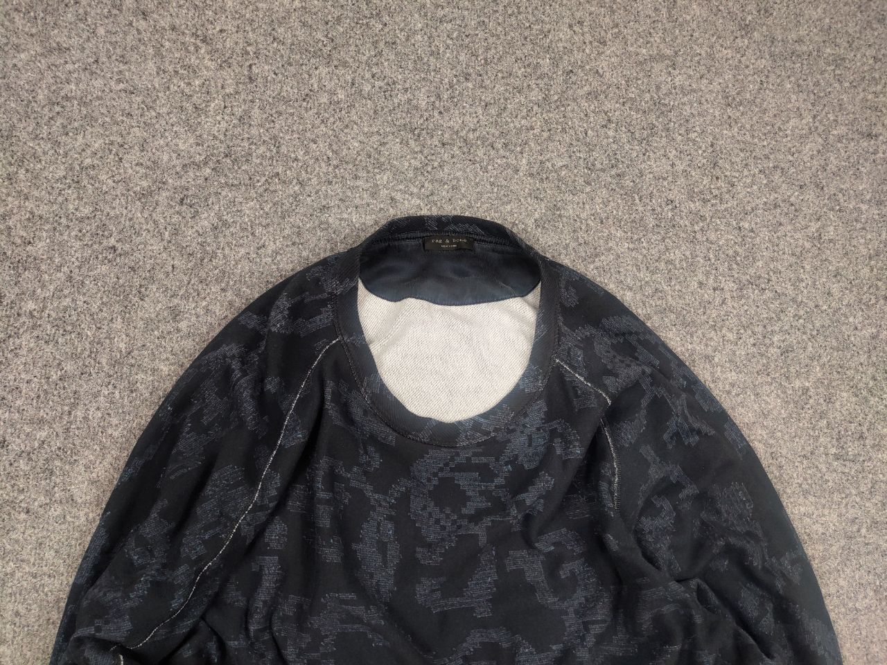 Rag & Bone Rag & Bone Design Dark Blue Pattern Oversized Sweatshirt Size L / US 10 / IT 46 - 5 Thumbnail