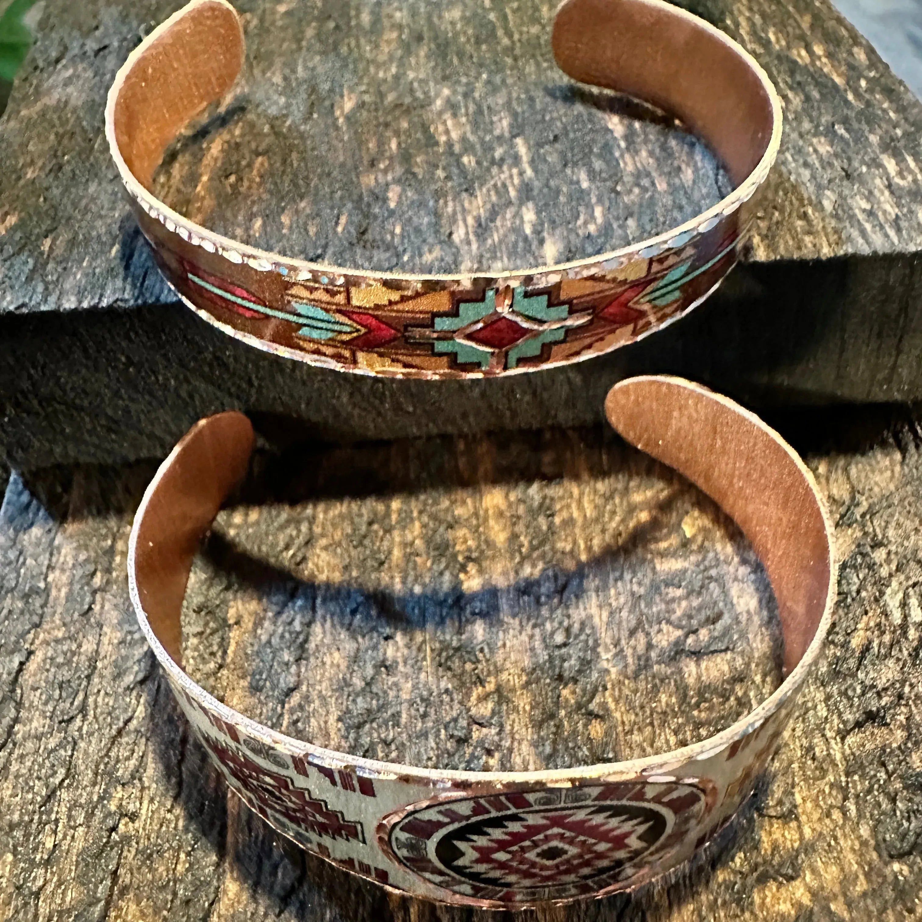 Other Handmade Boho Native American Cuff Bracelet, Southwest Nativ Size ONE SIZE - 6 Thumbnail