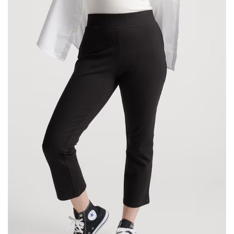 Quince NEW Quince Women's Large Ultra Stretch Ponte Flare pants Size 32" / US 10 / IT 46 - 1 Thumbnail