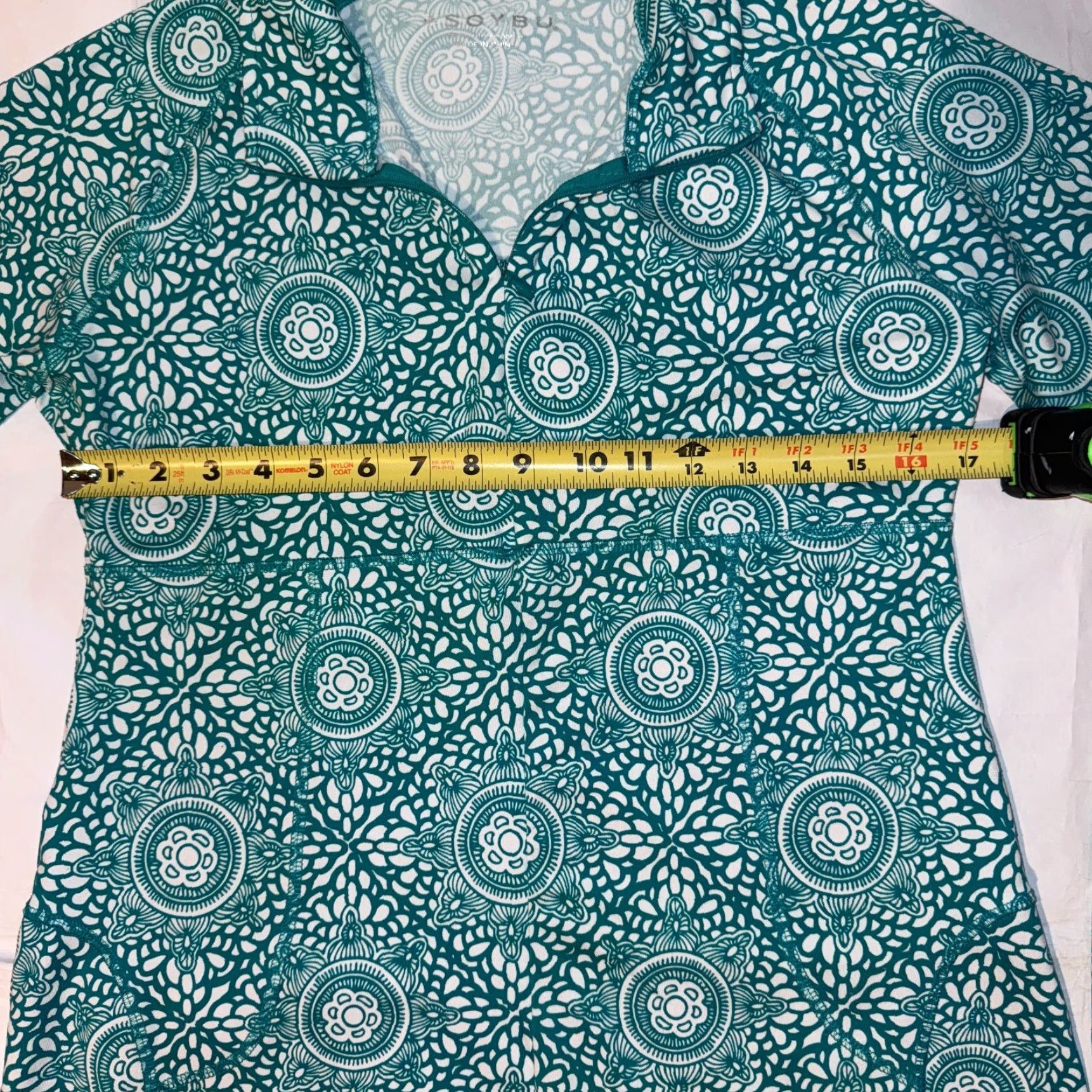 Vintage Soybu Dress Green White Long Sleeve Mock Neck Quarter Zip Sport Women’s Size S Size S / US 4 / IT 40 - 5 Thumbnail