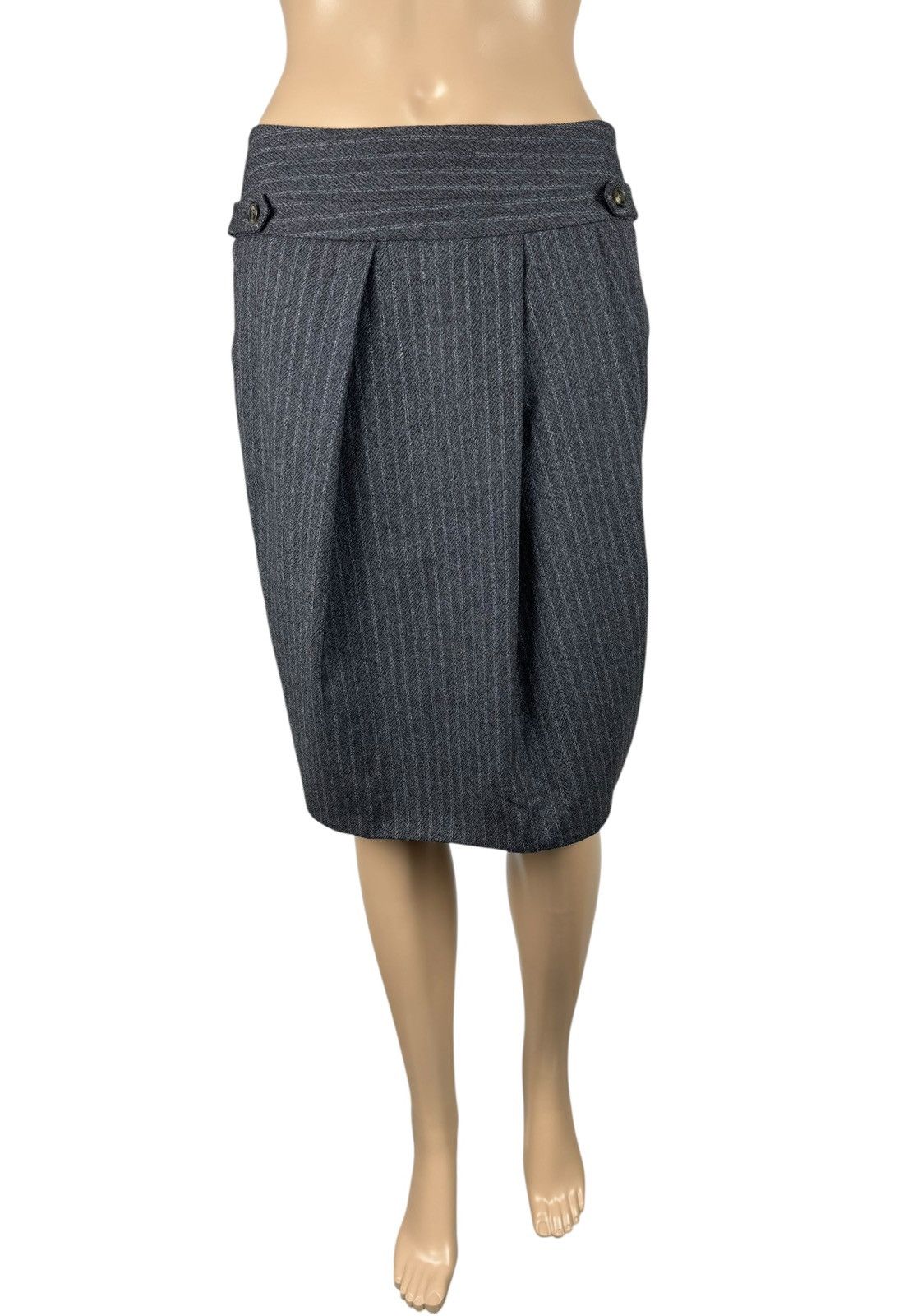 Weekend Max Mara Weekend Max Mara Striped Wool Skirt Draped size UK6 IT38 Size 26" / US 2 / IT 38 - 2 Thumbnail