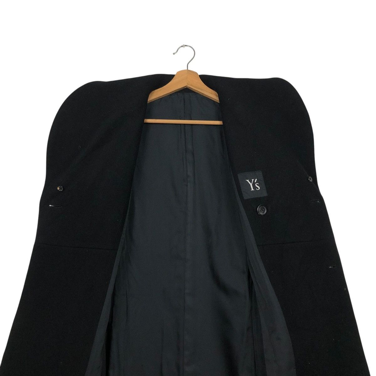 Yohji Yamamoto 🔥ICONIC BLACK Y’S YOHJI YAMAMOTO LONG JACKET DOUBLE BREAST Size M / US 6-8 / IT 42-44 - 17 Thumbnail
