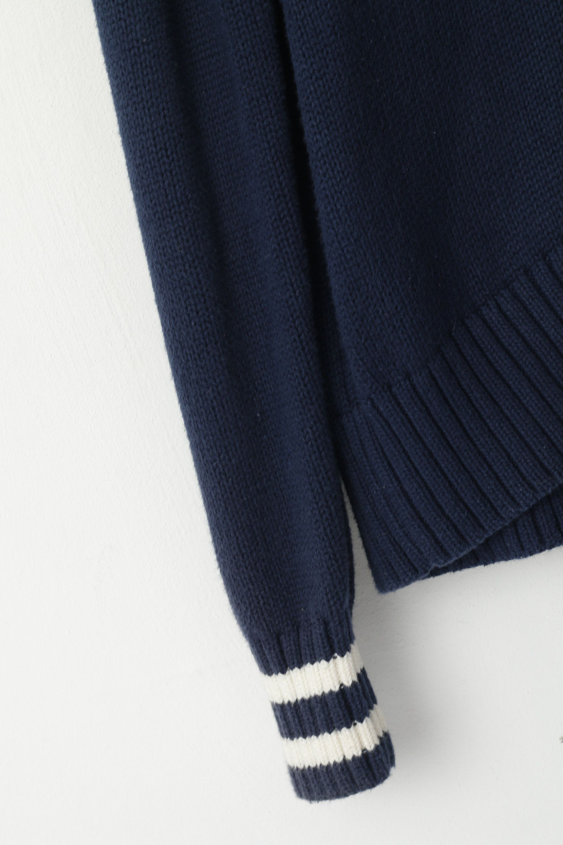 Tommy Hilfiger Tommy Hilfiger Men L Jumper Navy Cotton Knit 0539 Size US L / EU 52-54 / 3 - 6 Thumbnail