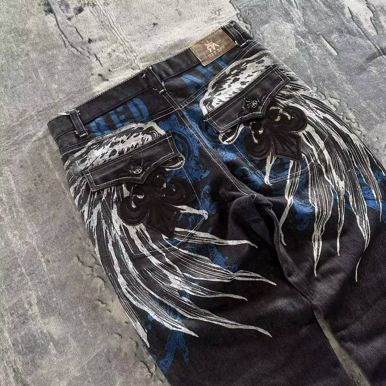 Japanese Brand × Vintage wing print jeans Size US 35 - 2 Thumbnail