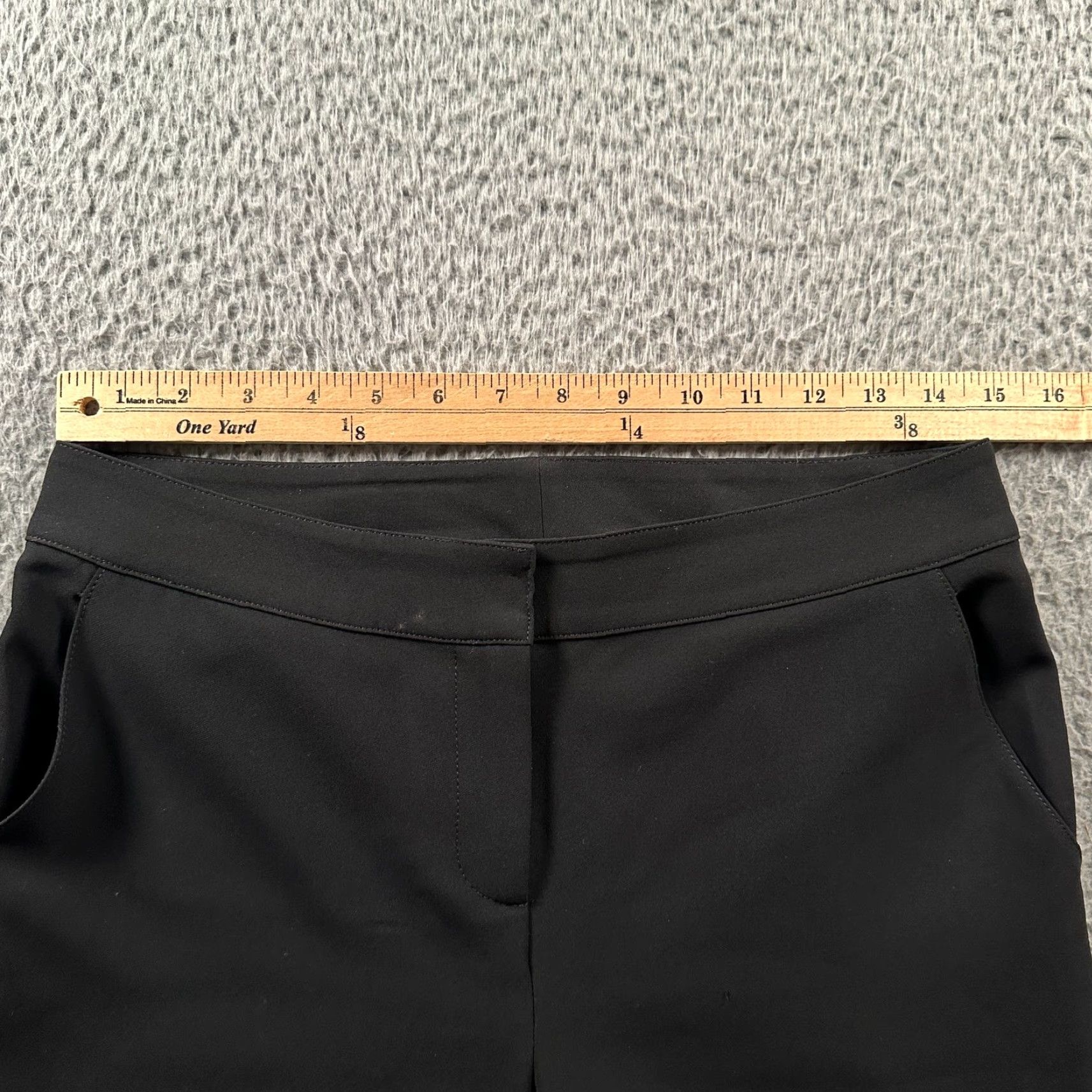 St. John St John Caviar Pants Womens 4 Black Straight Leg Ponte Pull On Stretch Work Size 27" / US 4 / IT 40 - 6 Thumbnail