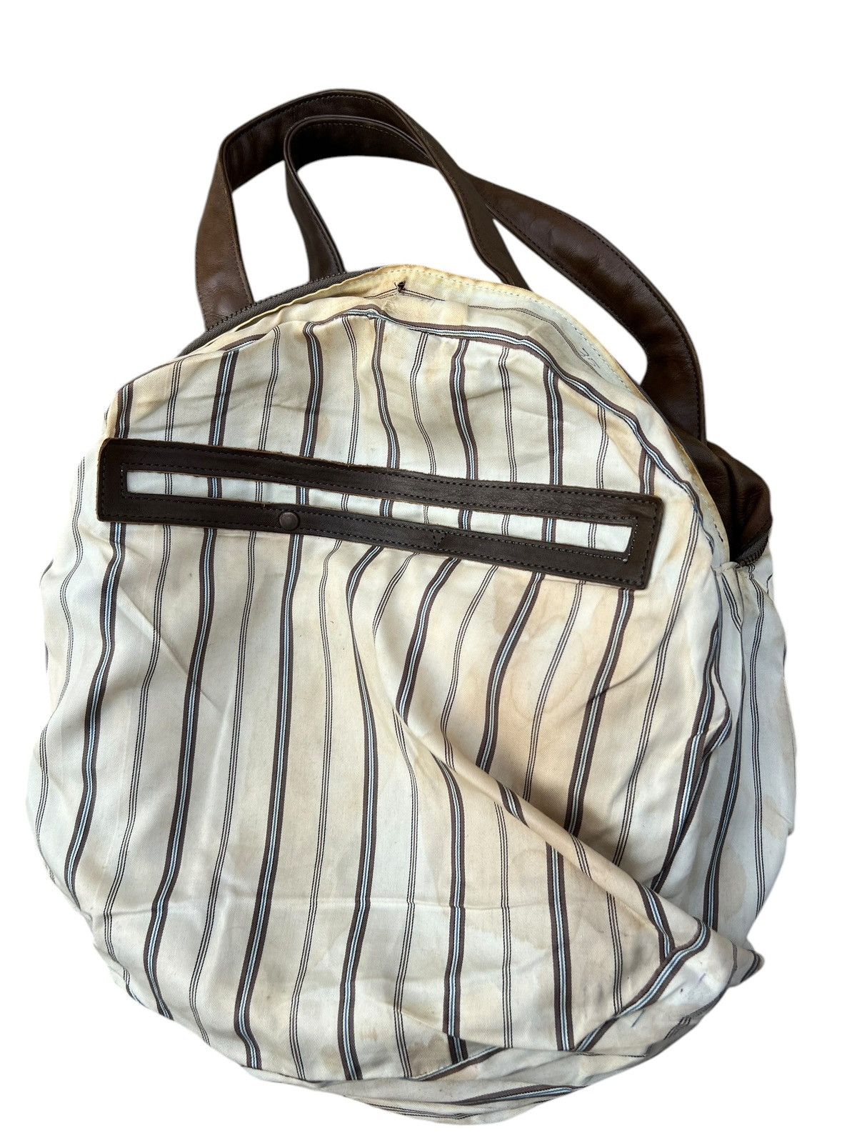 Leather Vintage B. Stuff Japan Distress Patina Leather Round Bag Size ONE SIZE - 21 Thumbnail