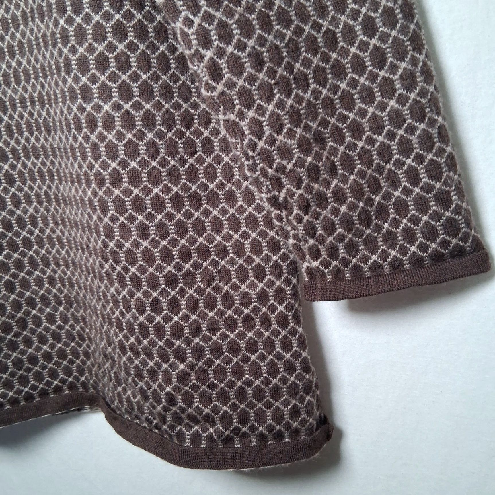 Talbots Talbots Petites Merino Wool Sweater Women PL Brown Geometric Natural Read Size L / US 10 / IT 46 - 7 Thumbnail
