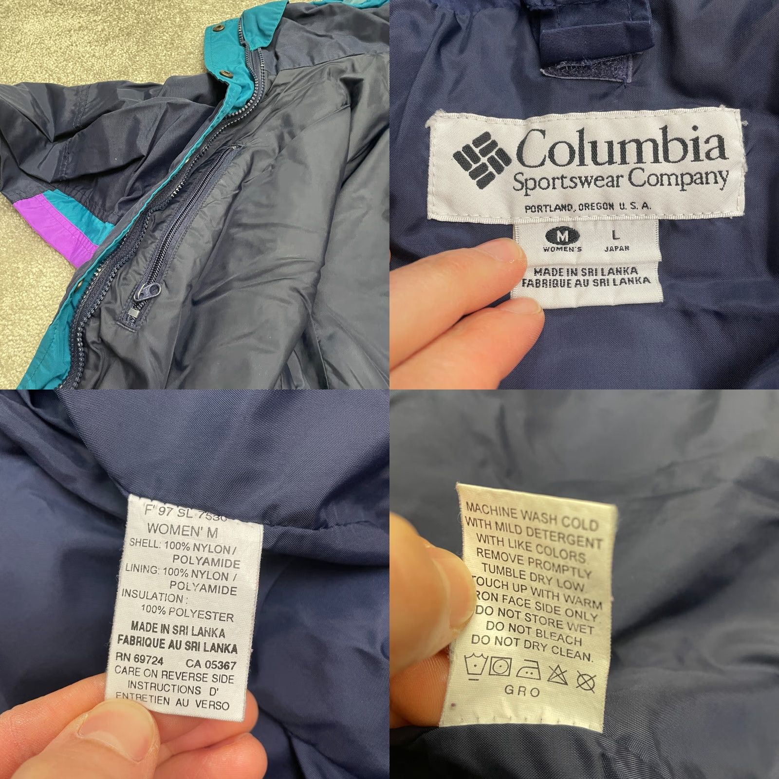 Vintage VINTAGE Columbia Long's Peak Windbreaker Jacket Womens M Blue 90s Outdoor Ski Travel Hooded Pockets Breathable Size M / US 6-8 / IT 42-44 - 8 Thumbnail