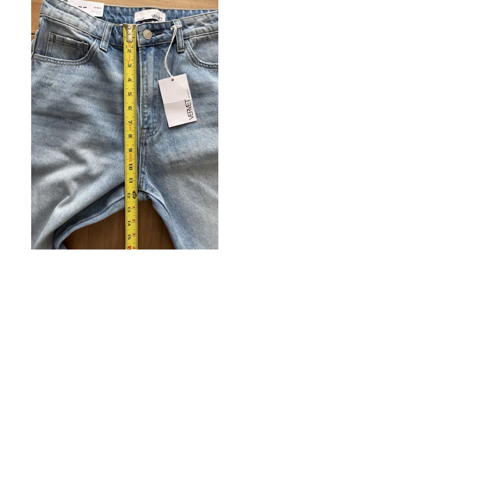 Vintage Vervet Jeans Womens 28 Distressed Light Wash 5-Pocket High Rise Straight Denim Blue Size 28" / US 6 / IT 42 - 9 Thumbnail