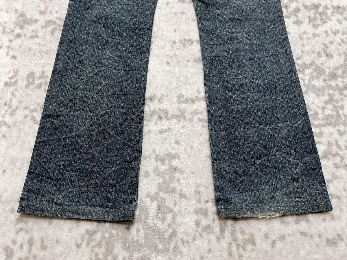 If Six Was Nine Y2K Lowbox Distressed Studded Low Rise Flare Denim Jeans Size US 31 - 13 Thumbnail