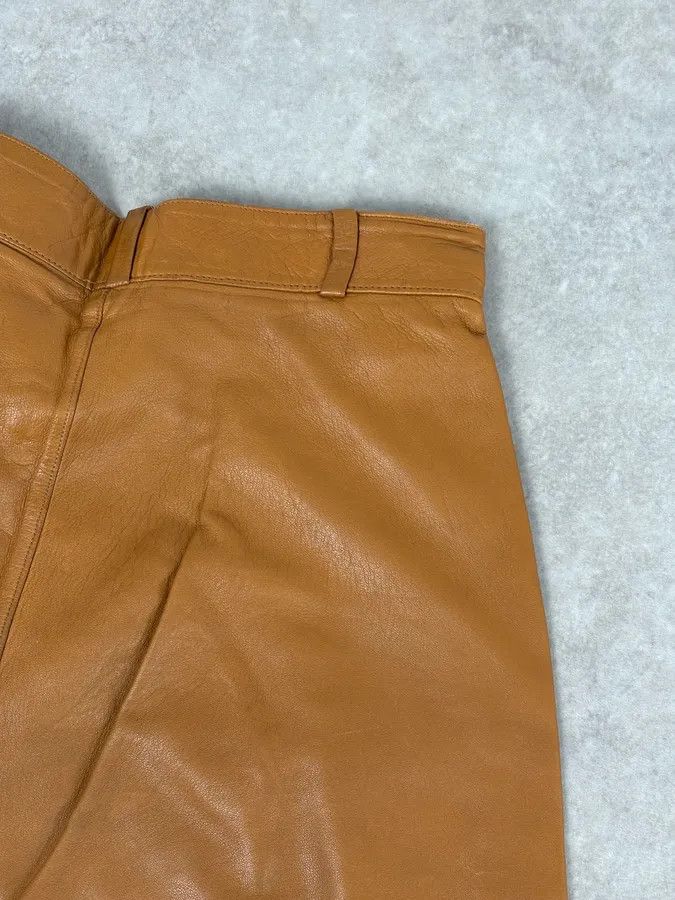 Vintage 1980s Gianni Versace Cognac Leather Pants Size US 32 / EU 48 - 8 Thumbnail
