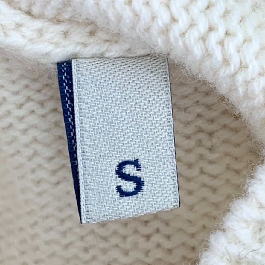 Moncler Moncler White Wool Crewneck Sweater With Gold Accents & Logo Size S / US 4 / IT 40 - 6 Thumbnail