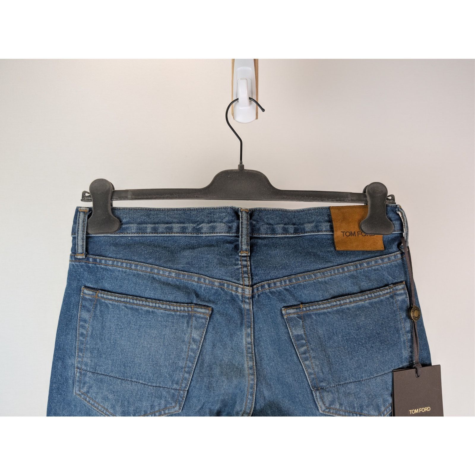 Tom Ford o1rshd1 Straight Fit Denim Jeans in Navy Blue Size US 38 / EU 54 - 12 Thumbnail
