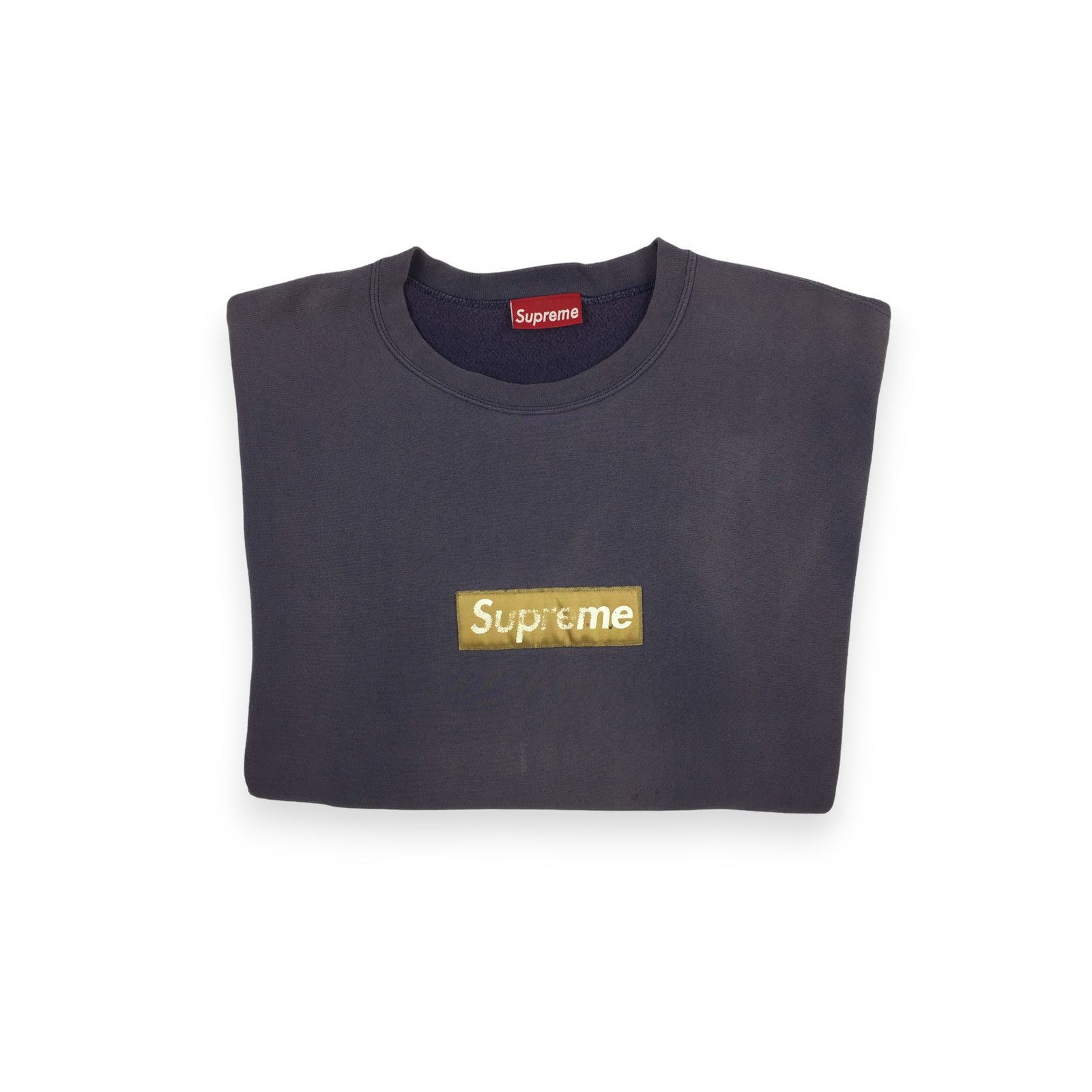 Supreme 1995 Supreme Gold Nylon Box Logo Crewneck Size US L / EU 52-54 / 3 - 2 Thumbnail