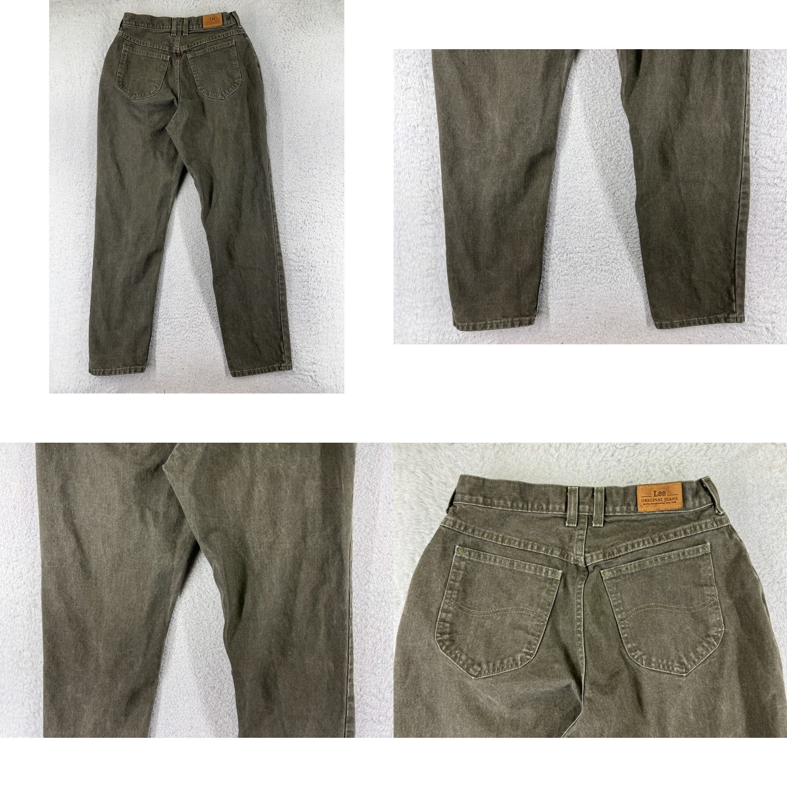Lee VINTAGE Lee Jeans Womens 12 Green High Rise Mom 26x31 100% Cotton Distressed Denim Size 34" / US 12 / IT 48 - 9 Thumbnail