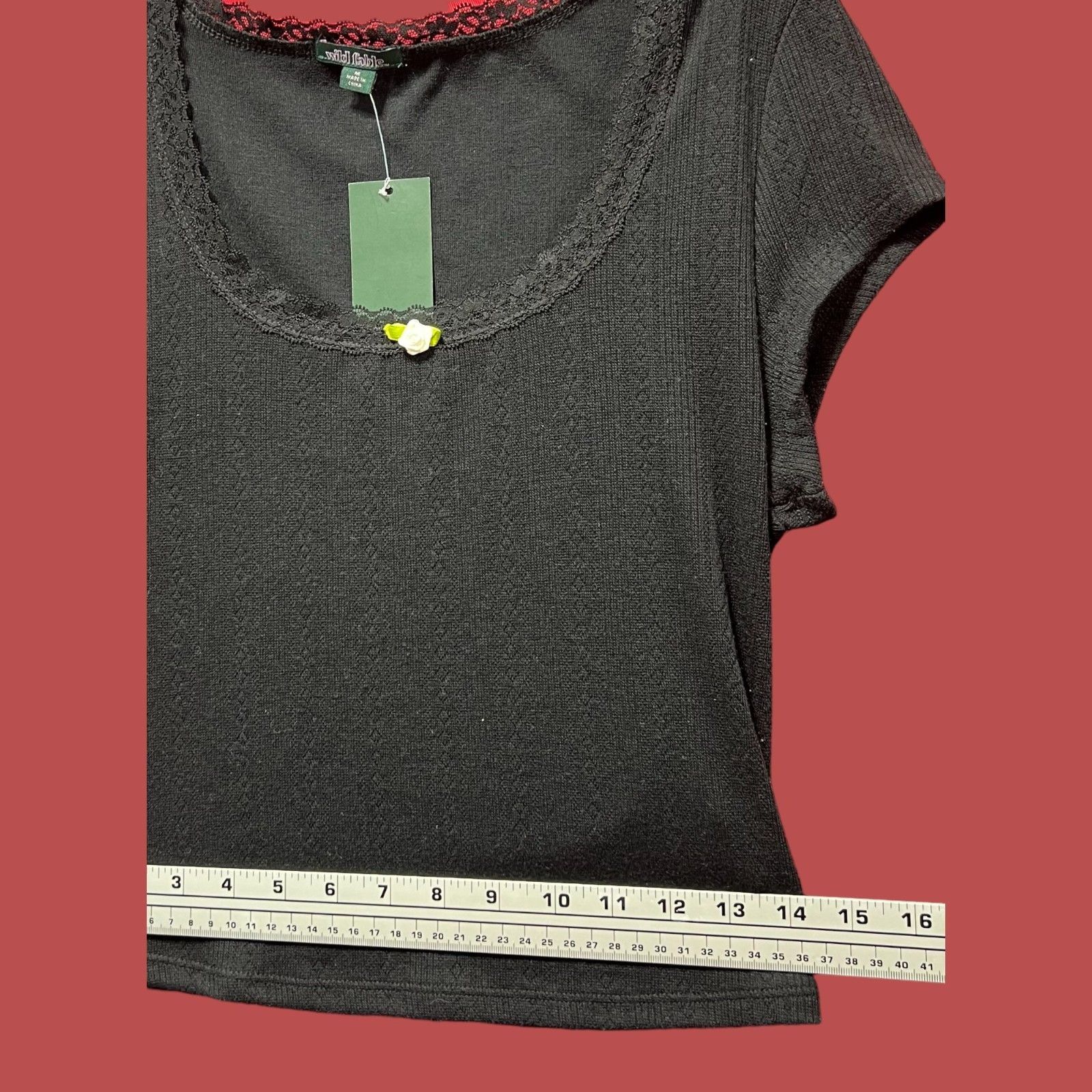 Other Wild Fable - Women's Short Sleeve T-Shirt - Black - Medium Size M / US 6-8 / IT 42-44 - 5 Thumbnail