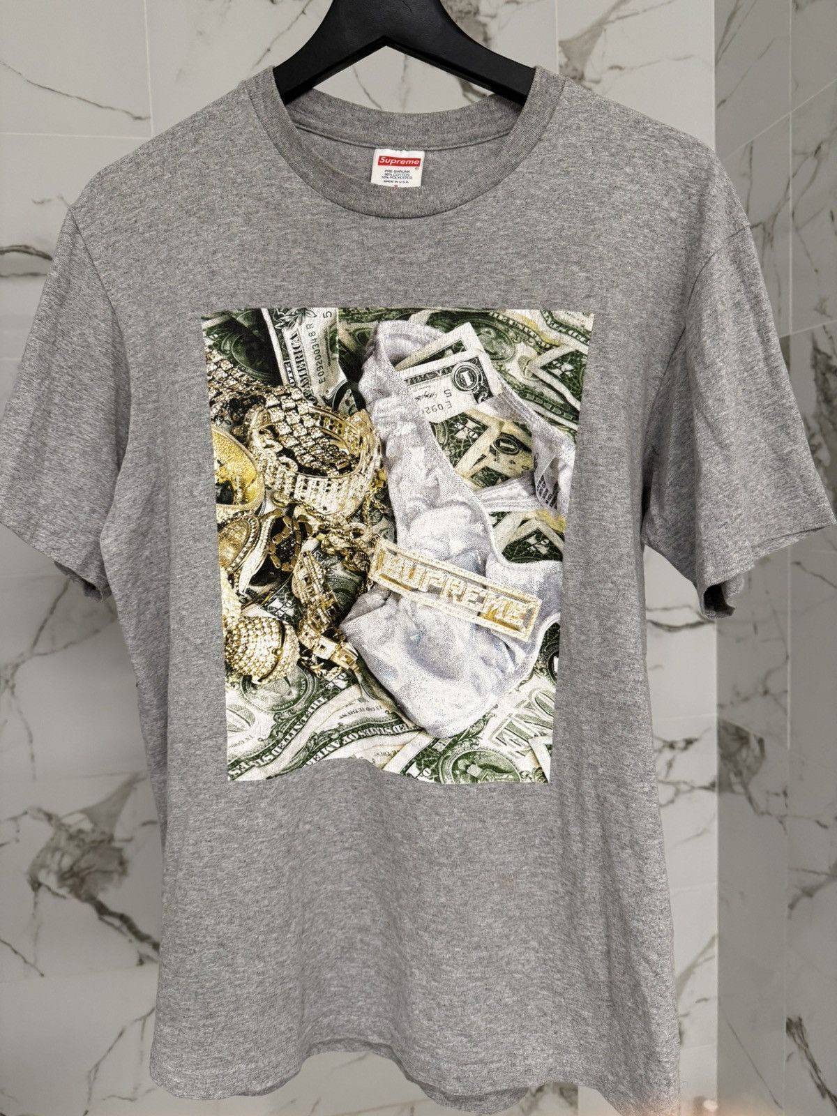 Supreme SUPREME® BLING TEE HEATHER GREY (SS20) SIZE S! 💸 Size US S / EU 44-46 / 1 - 2 Thumbnail