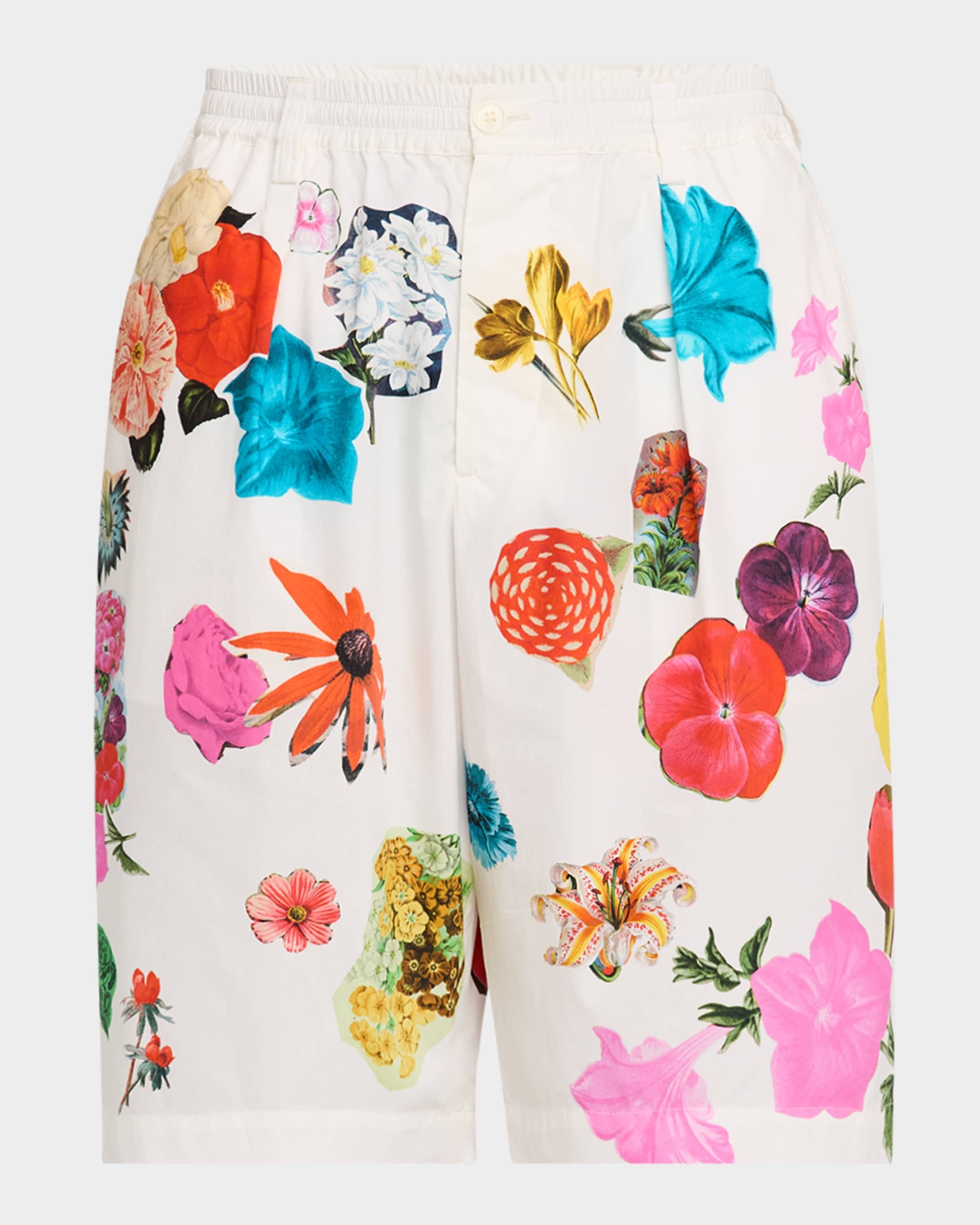 Marni oc11z0525 Floral Drawstring Shorts in Multicolor Size US 30 / EU 46 - 1 Thumbnail