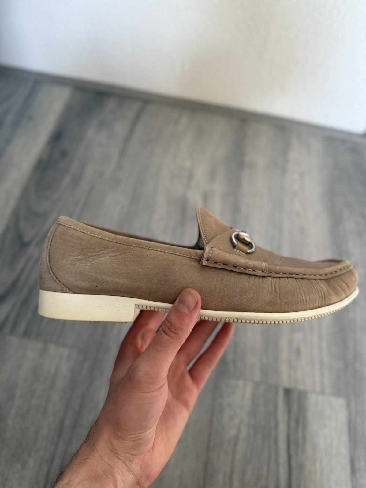 Gucci Gucci Horsebit Loafers in Beige Leather – Size 9.5 Size US 9.5 / EU 42-43 - 17 Thumbnail