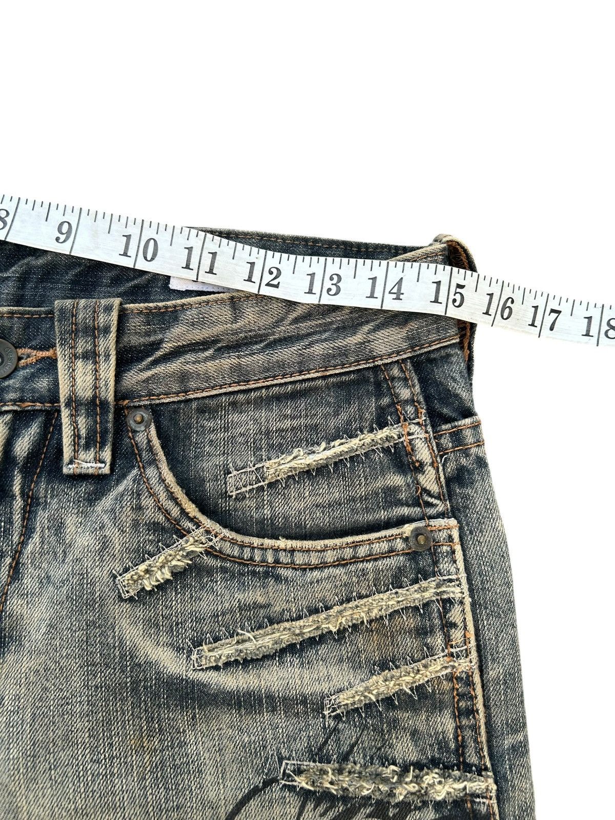 Kapital Flare Semantic design Rusty Faded Distressed Denim Jeans Size US 30 / EU 46 - 18 Thumbnail