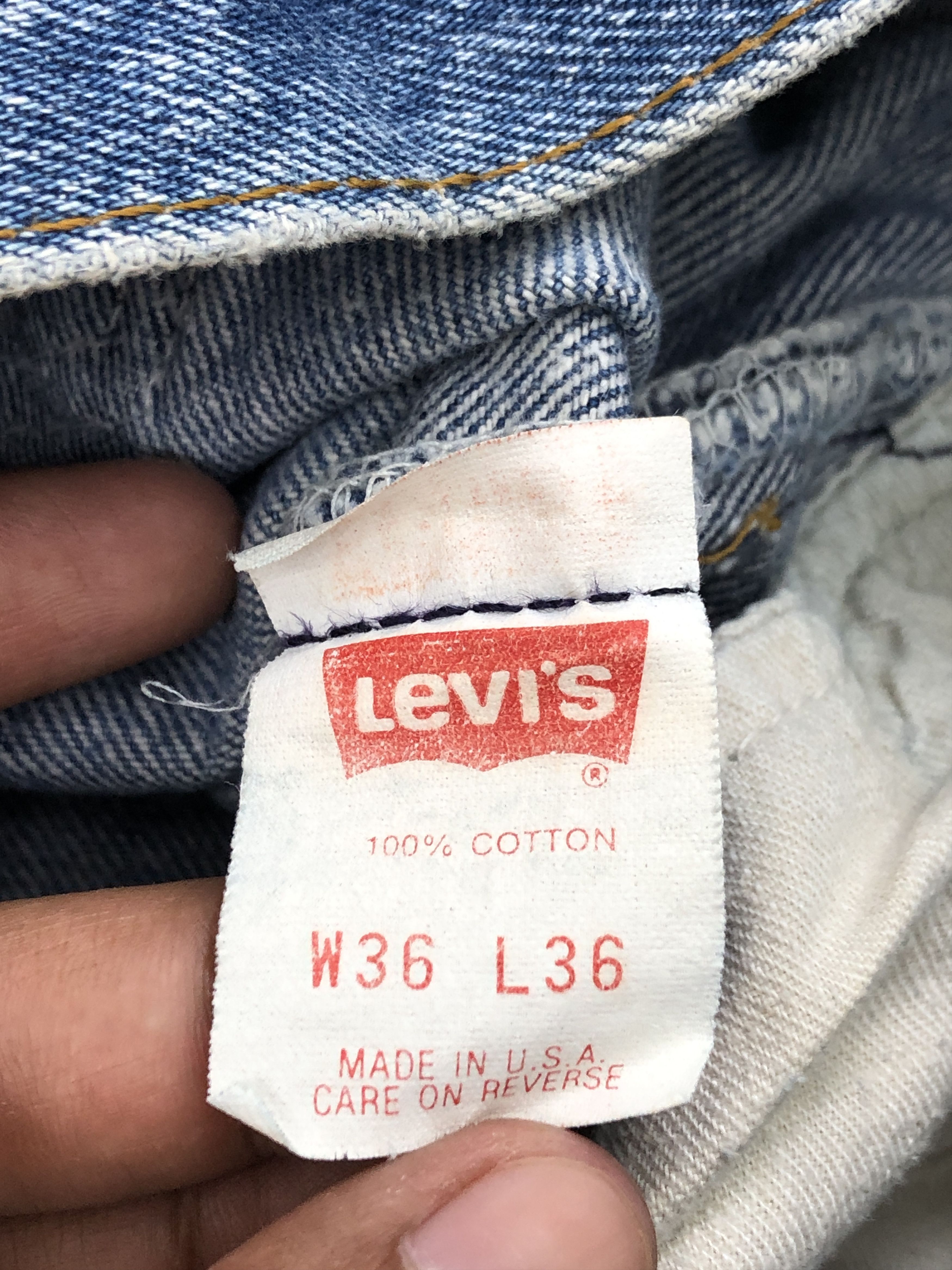 Levi's × Vintage Vintage 90s Levis 501 Distressed Faded Blue Jeans Size US 33 - 7 Thumbnail