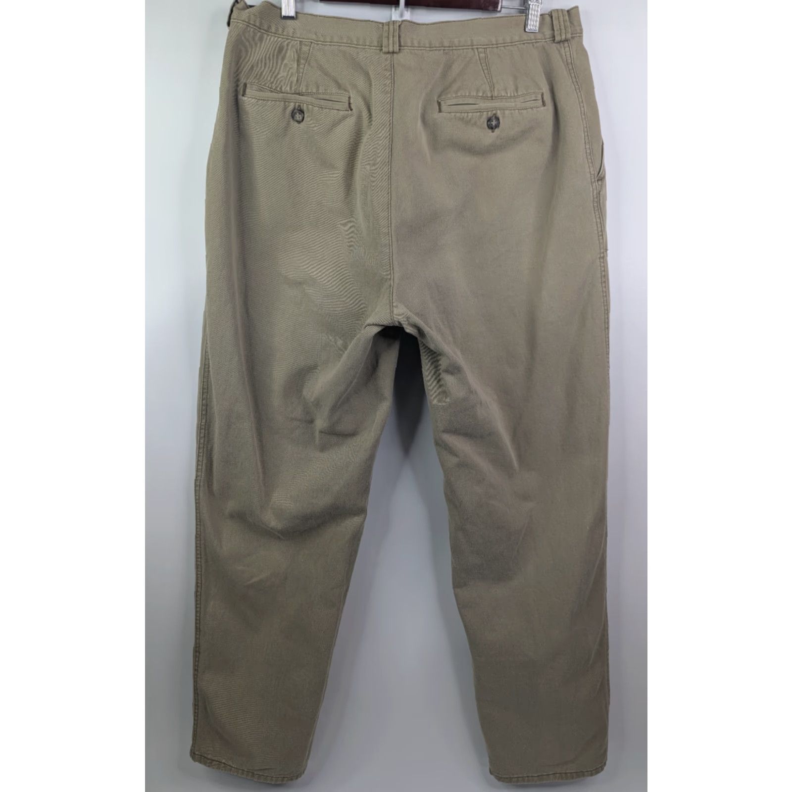 Gap VINTAGE Gap Pants Mens 36x32 Khaki Beige Chino Trousers 80s 90s Classic Fit Size US 36 / EU 52 - 5 Thumbnail