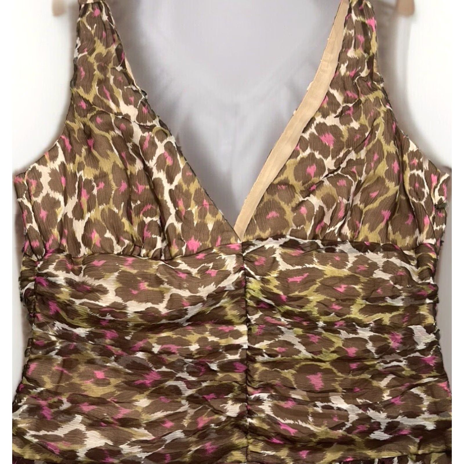 Trina Turk VINTAGE Trina Turk Women's Sleeveless Silk Leopard Print Dress Size 6 Cocktail Formal Party Size M / US 6-8 / IT 42-44 - 4 Thumbnail