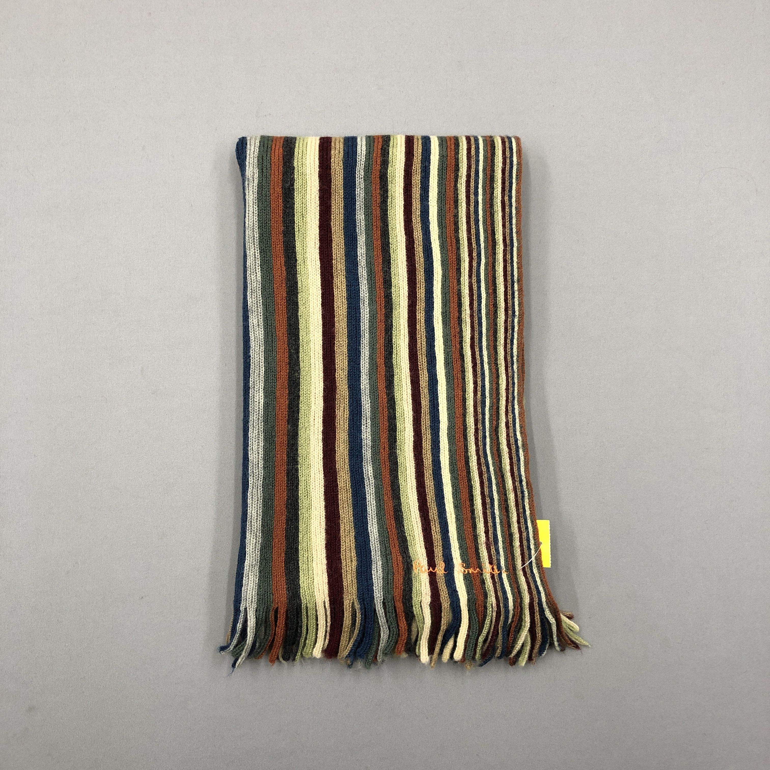 Paul Smith Vintage Paul Smith Scarf Ribbed Knit Wool Cashmere Scarves Size ONE SIZE - 3 Thumbnail