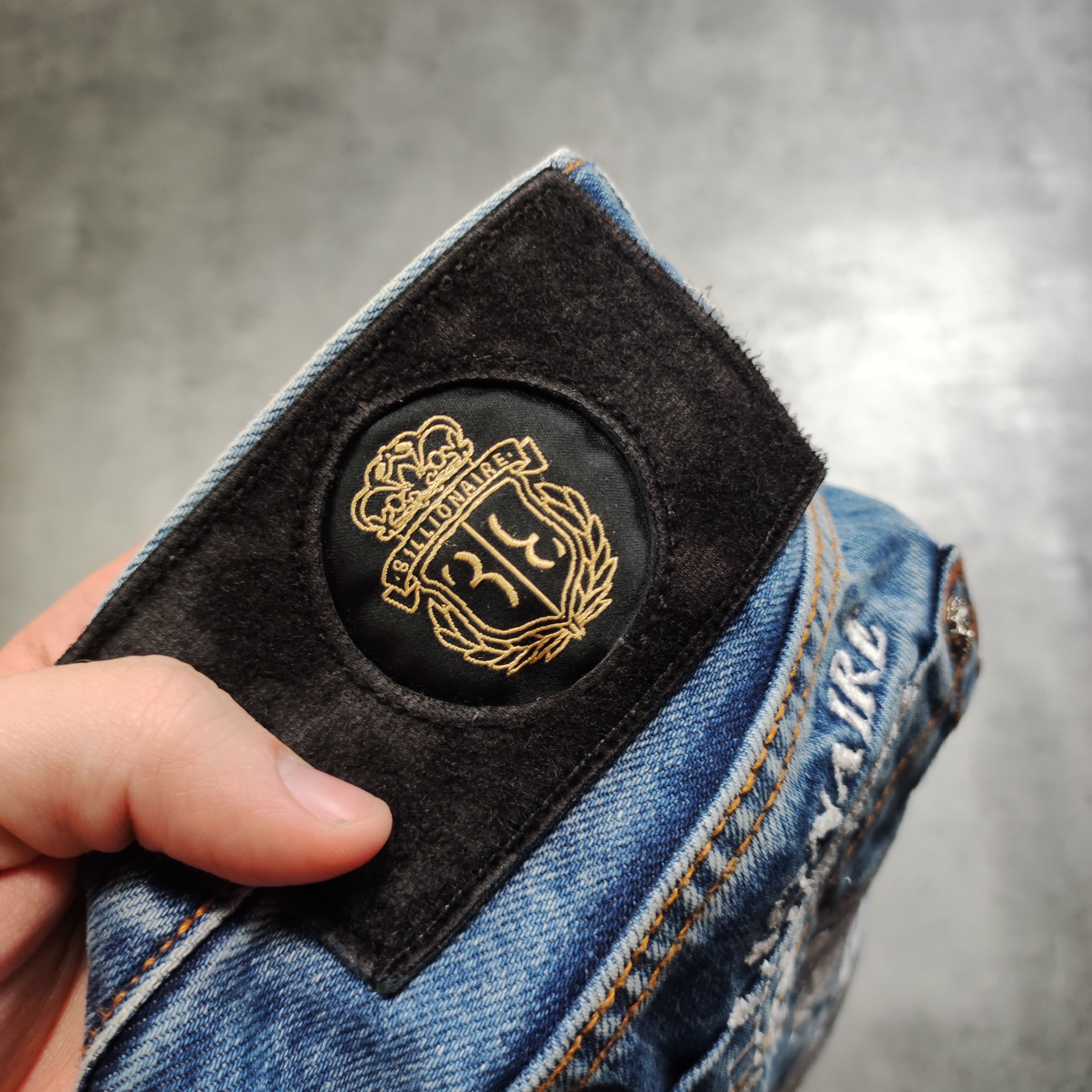 Billionaire Couture RARE Billionaire Couture Italy Crocodile Distressed Denim Size US 32 / EU 48 - 11 Thumbnail