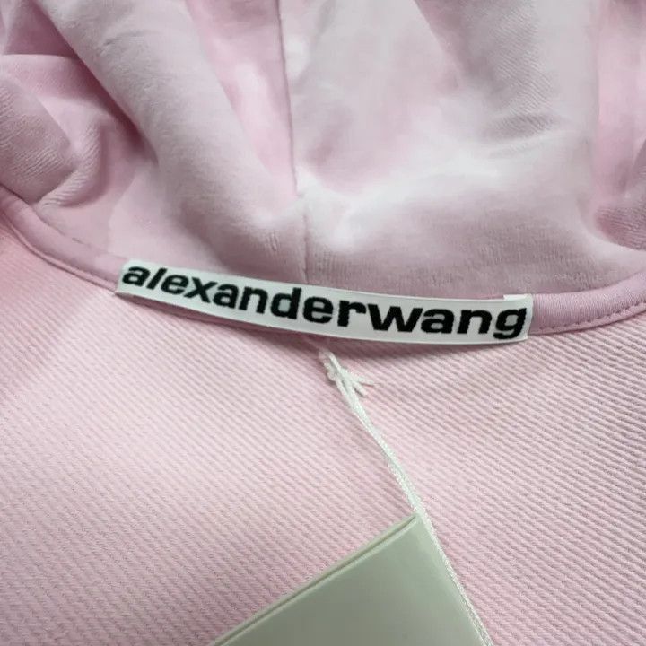 Alexander Wang Alexander Wang Pink Cropped Hooded Sweatshirt - Size M / US 6-8 / IT 42-44 - 4 Thumbnail